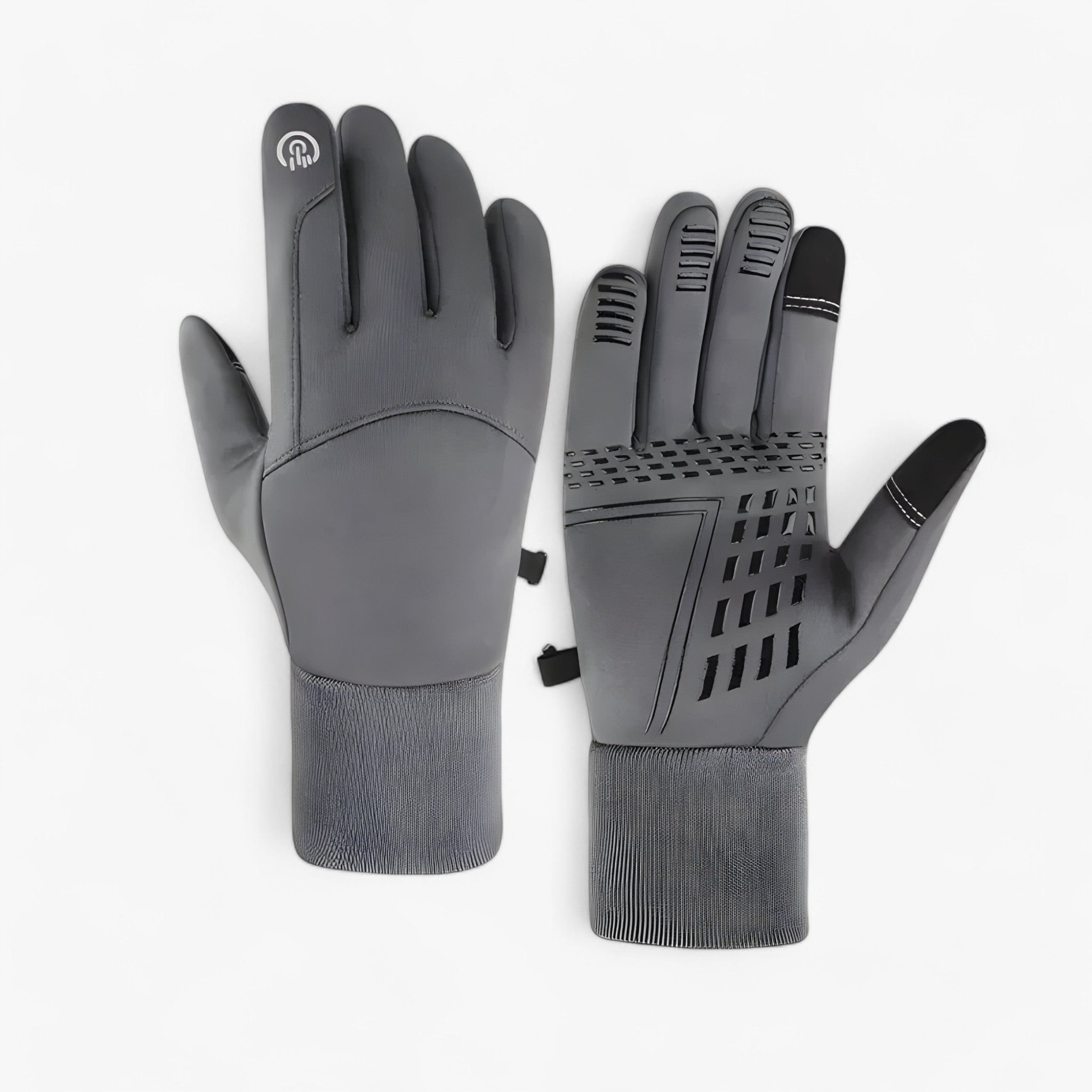 Gemma | Vinterhandsker med Touchscreen Vandtætte Vindafvisende Termiske - Ideel Beskyttelse til Udendørsaktiviteter - Grå - winter - {{ product_tags }