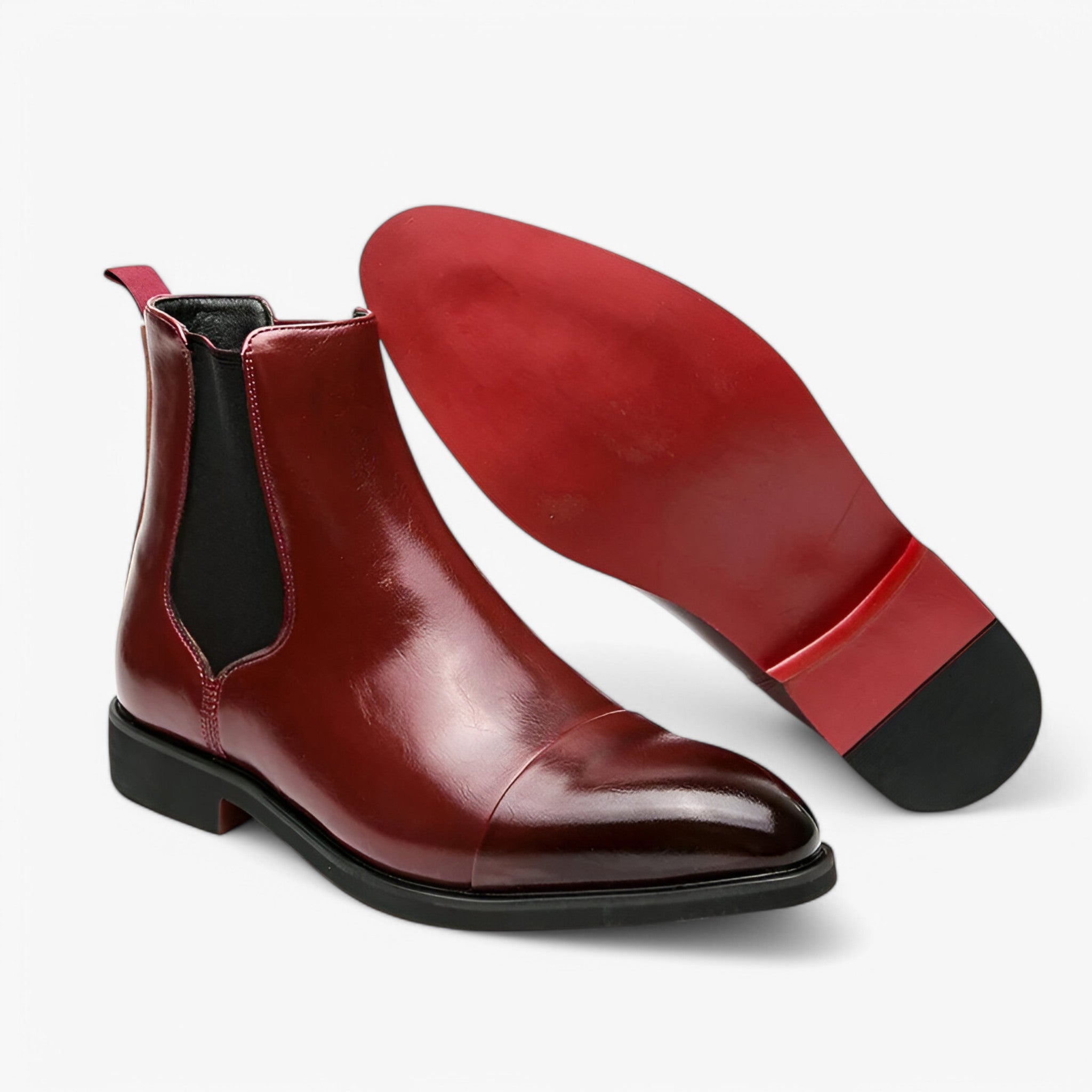 Annibale | Chelsea Boots i Ægte Læder - Rødbrun - Annibale | Chelsea Boots i Ægte Læder- €25 - {{ product_tags }