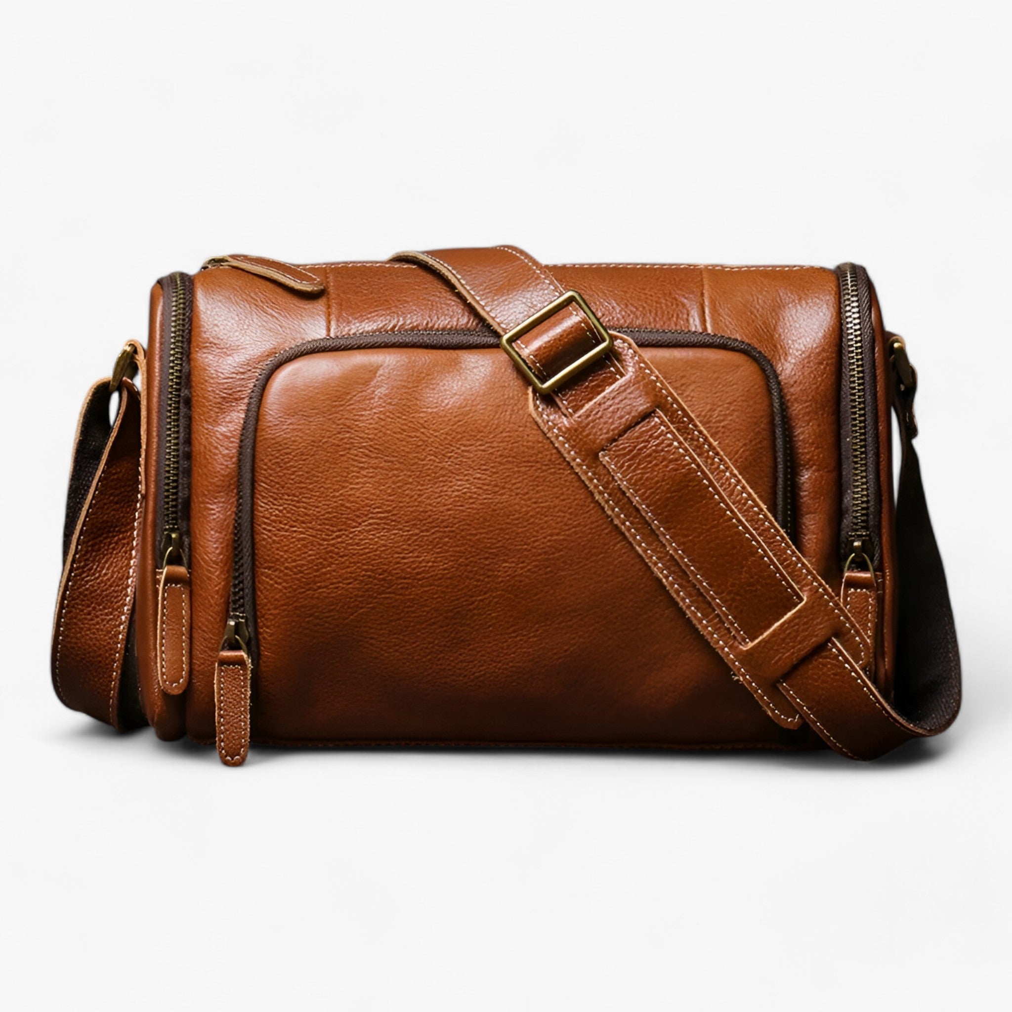 Benjamin | Vintage Skuldertaske - Elegant og multifunktionel - Brun - bags - {{ product_tags }