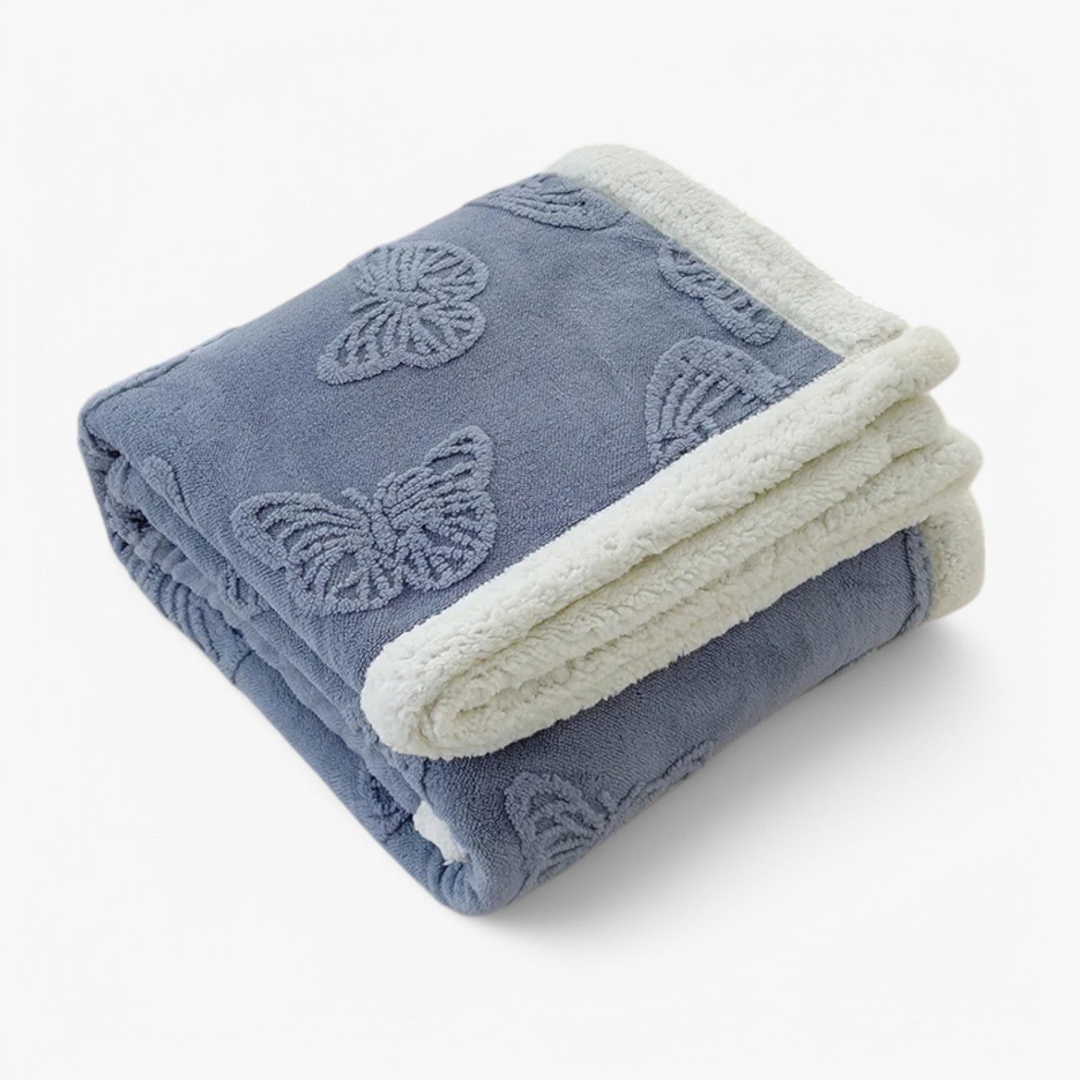 Fenna | Ultrablød koraalfleece tæppe – Varme & komfort - Blå - house & garden - {{ product_tags }