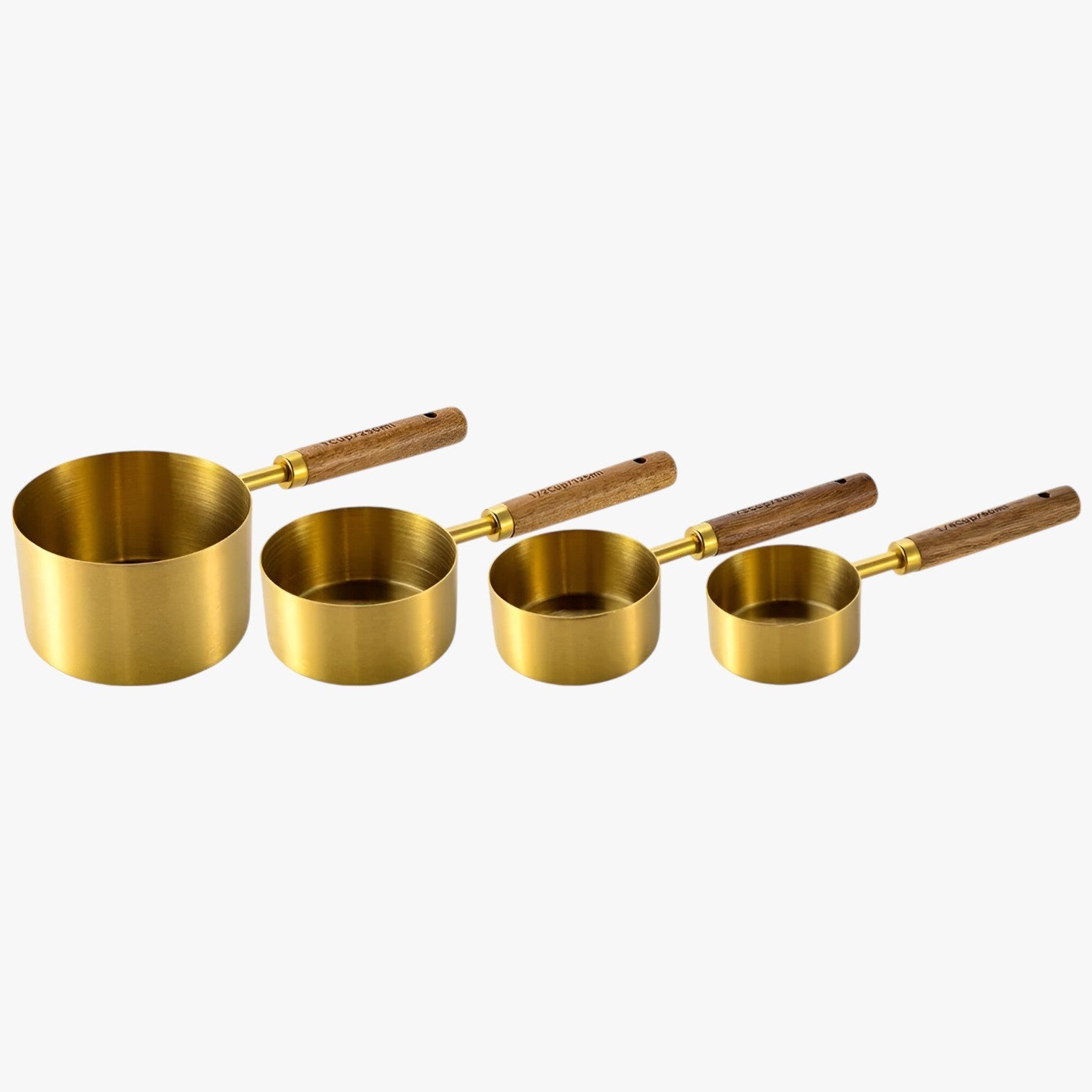 Yasmin | Rustfrit stål måleske sæt – Præcise og holdbare målinger - 4Stykker Guld Stor - house & garden - {{ product_tags }