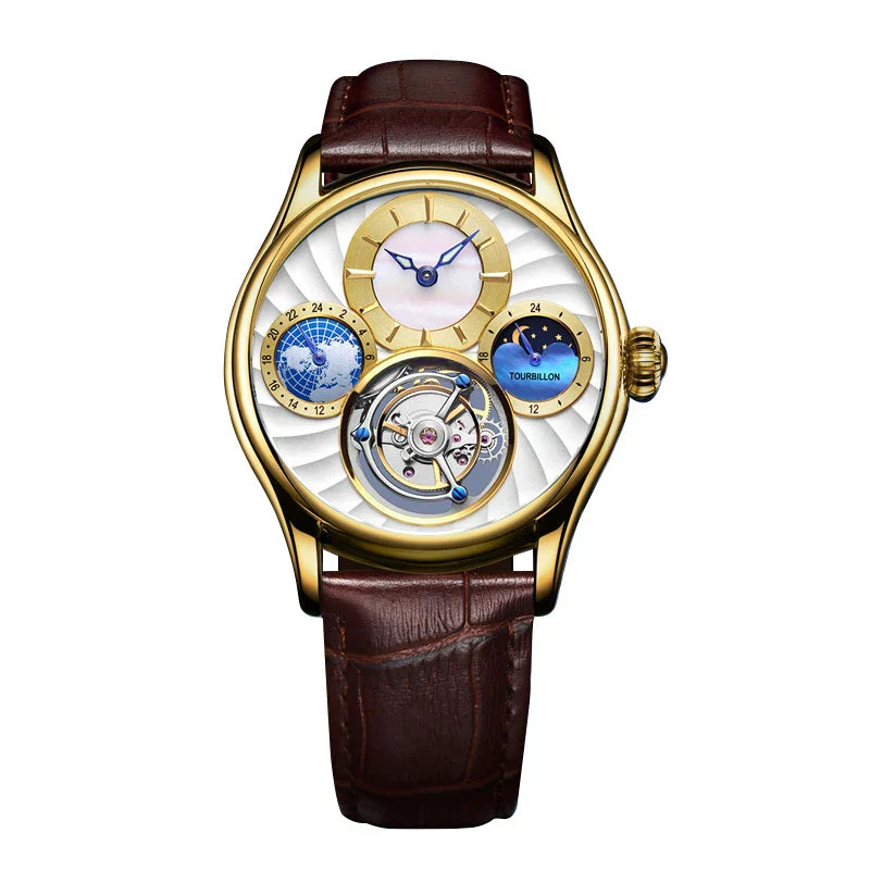 Helio | Tourbillon luksus mekanisk ur - Hvid guld - Helio | Tourbillon luksus mekanisk ur- €25 - {{ product_tags }