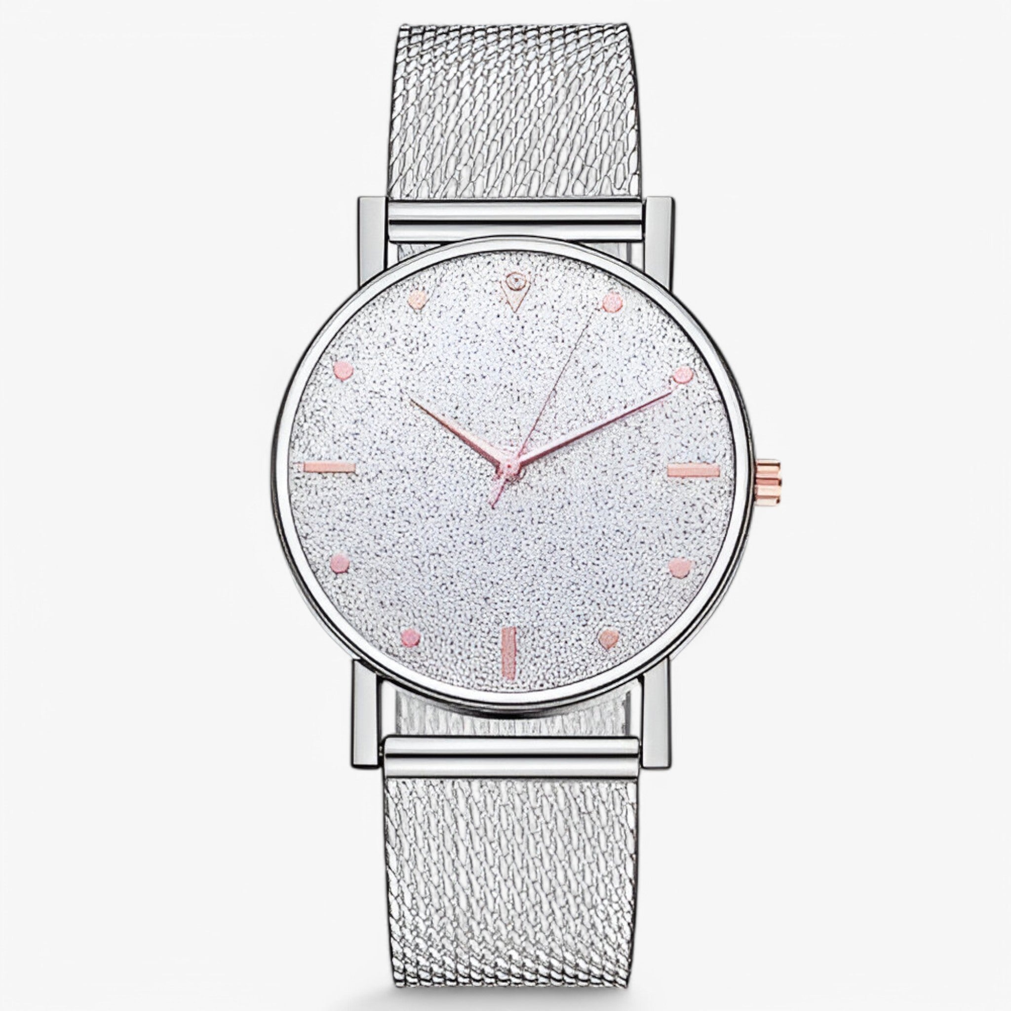 Karina | Elegant rosa guldur med hjerteformet urskive - Sølv-2 - watches - {{ product_tags }