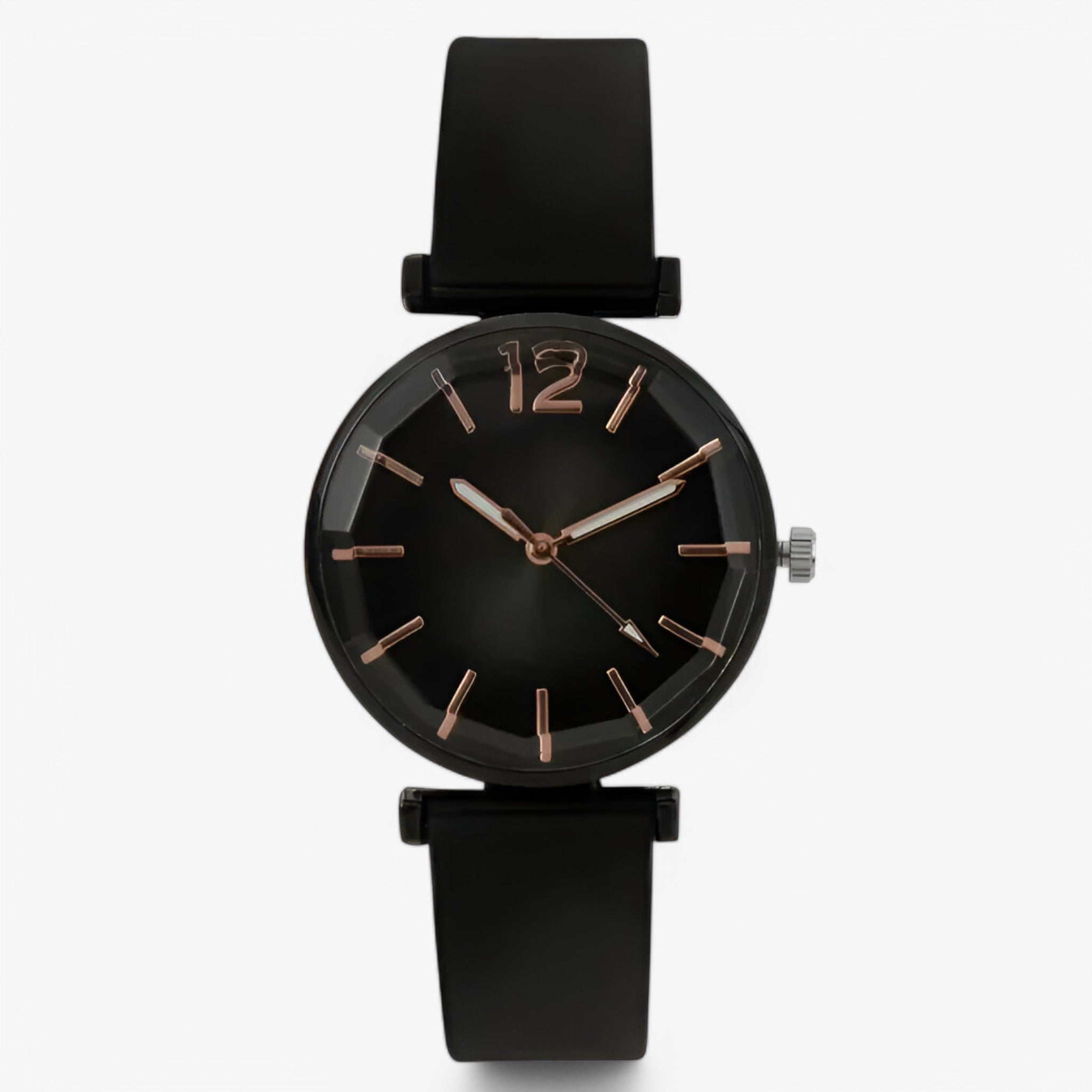 Lena | Casual sportsur med silikoneremme - Sort - watches - {{ product_tags }