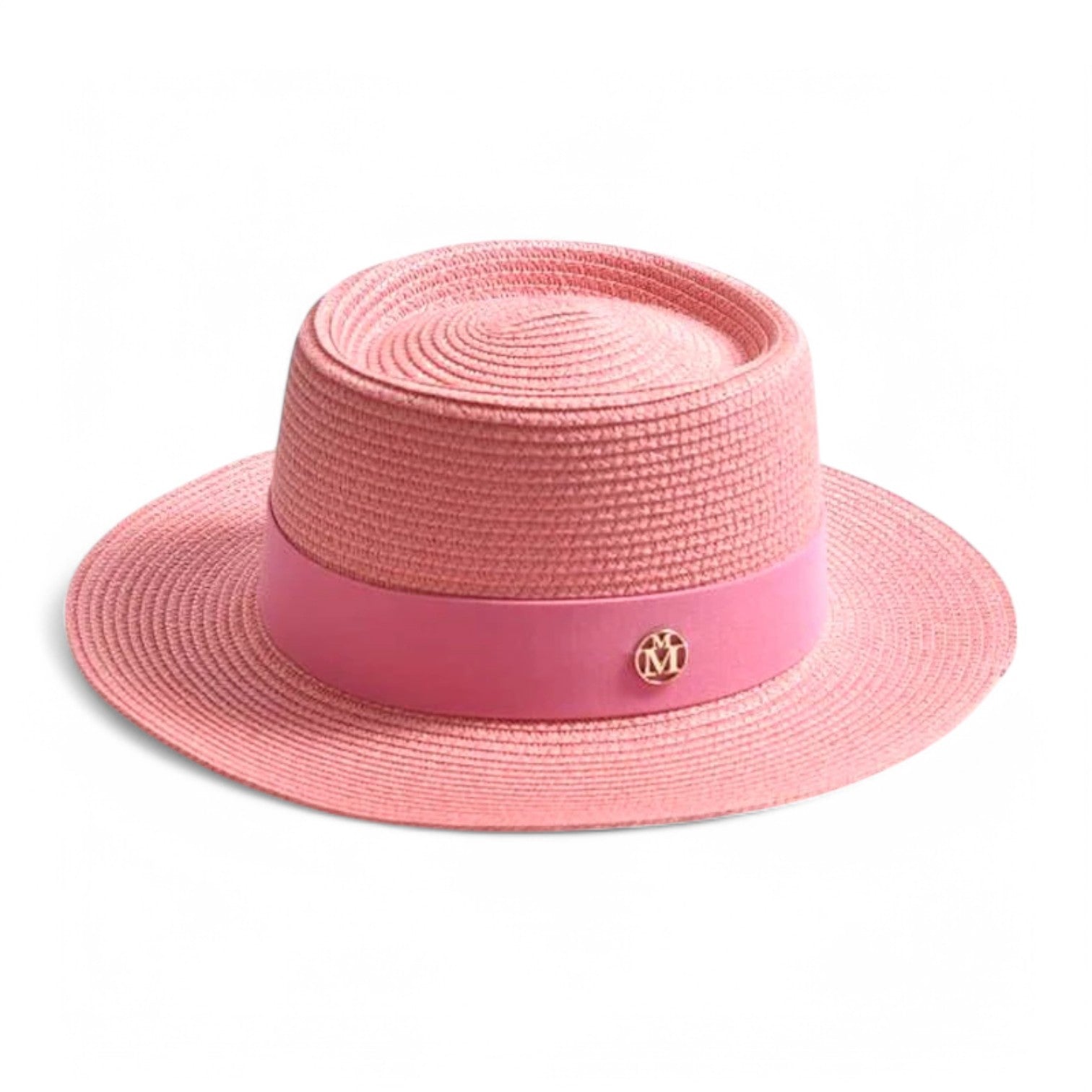 Clara | Elegant strohat - Stilfuld, letvægts og rejsevenlig - roze 56-58CM - women's fashion - {{ product_tags }