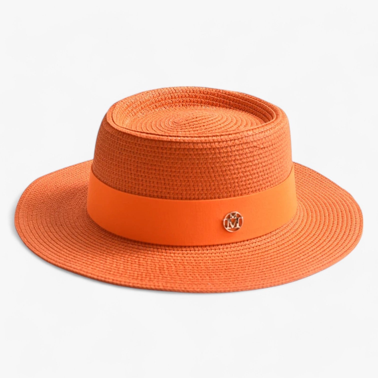 Clara | Elegant strohat - Stilfuld, letvægts og rejsevenlig - oranje 56-58CM - women's fashion - {{ product_tags }