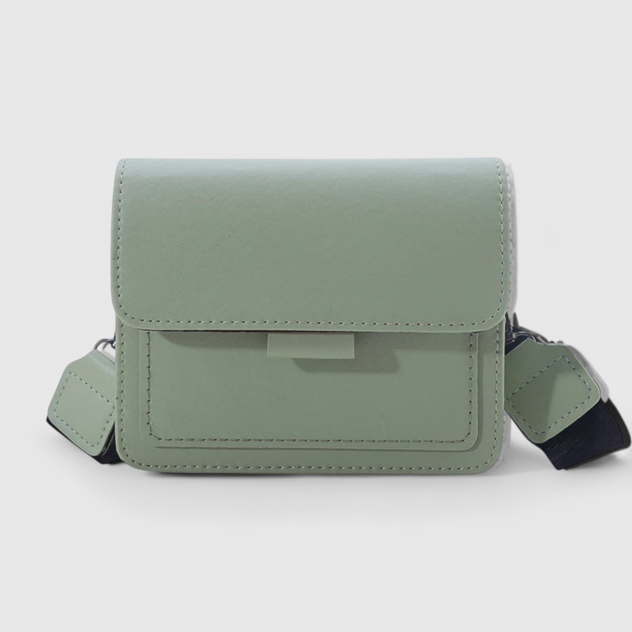 Clara | Retro og Rummelig Skuldertaske med Bred Rem - lysegrøn - bags - {{ product_tags }