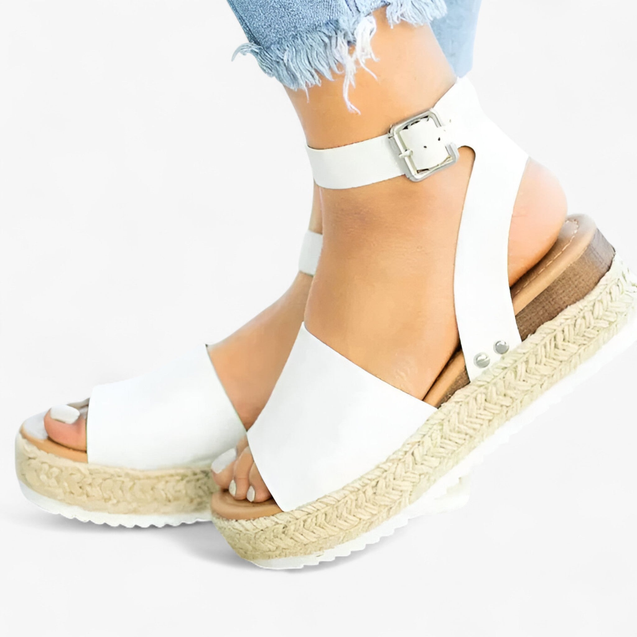 Sarah | Minimalistiske sandaler uden snørebånd - elegante damesandaler til enkel elegance - Hvid - women's fashion - {{ product_tags }