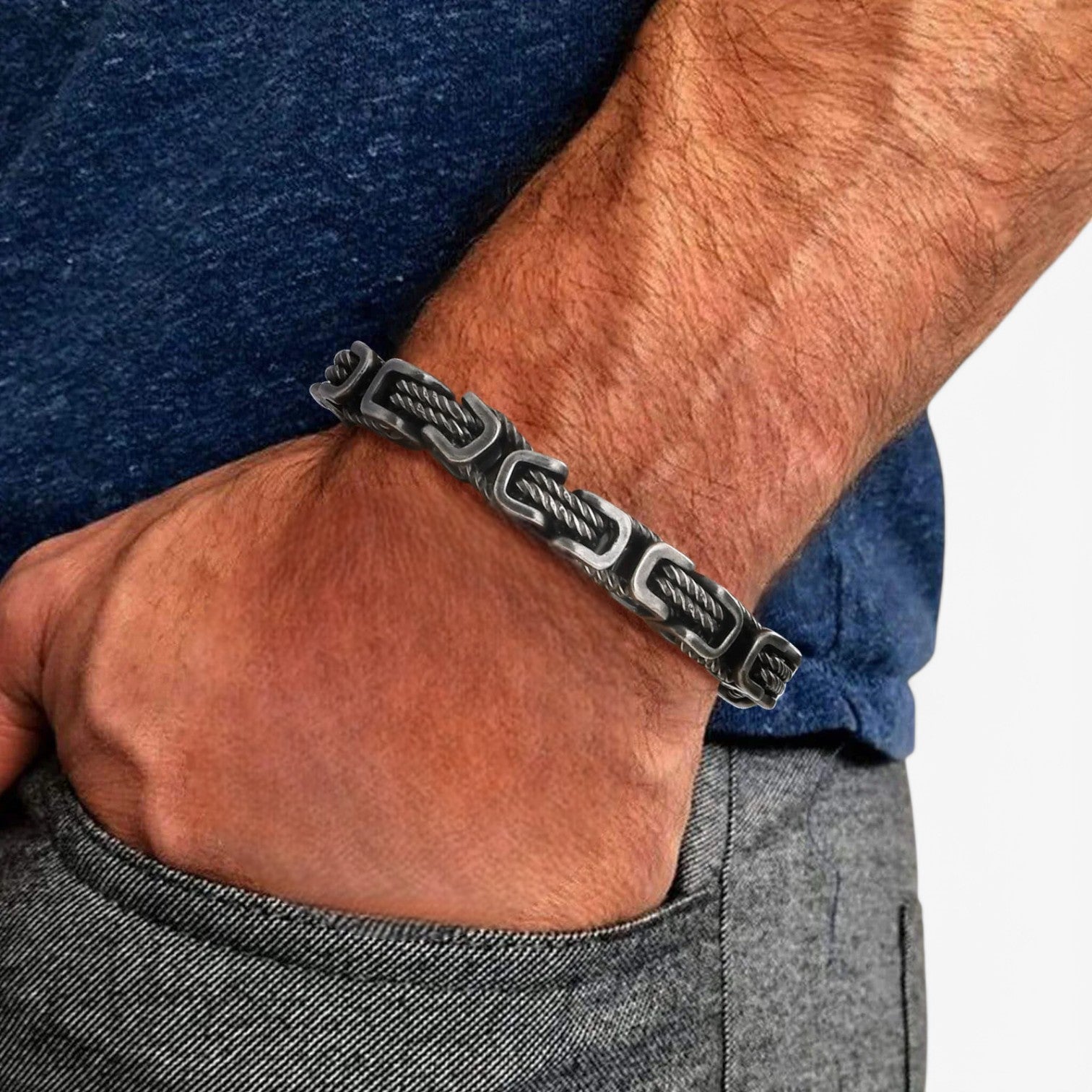 Floris | Stoer & Tidløst – Herre Chunky Byzantinsk Armbånd - - watches - {{ product_tags }
