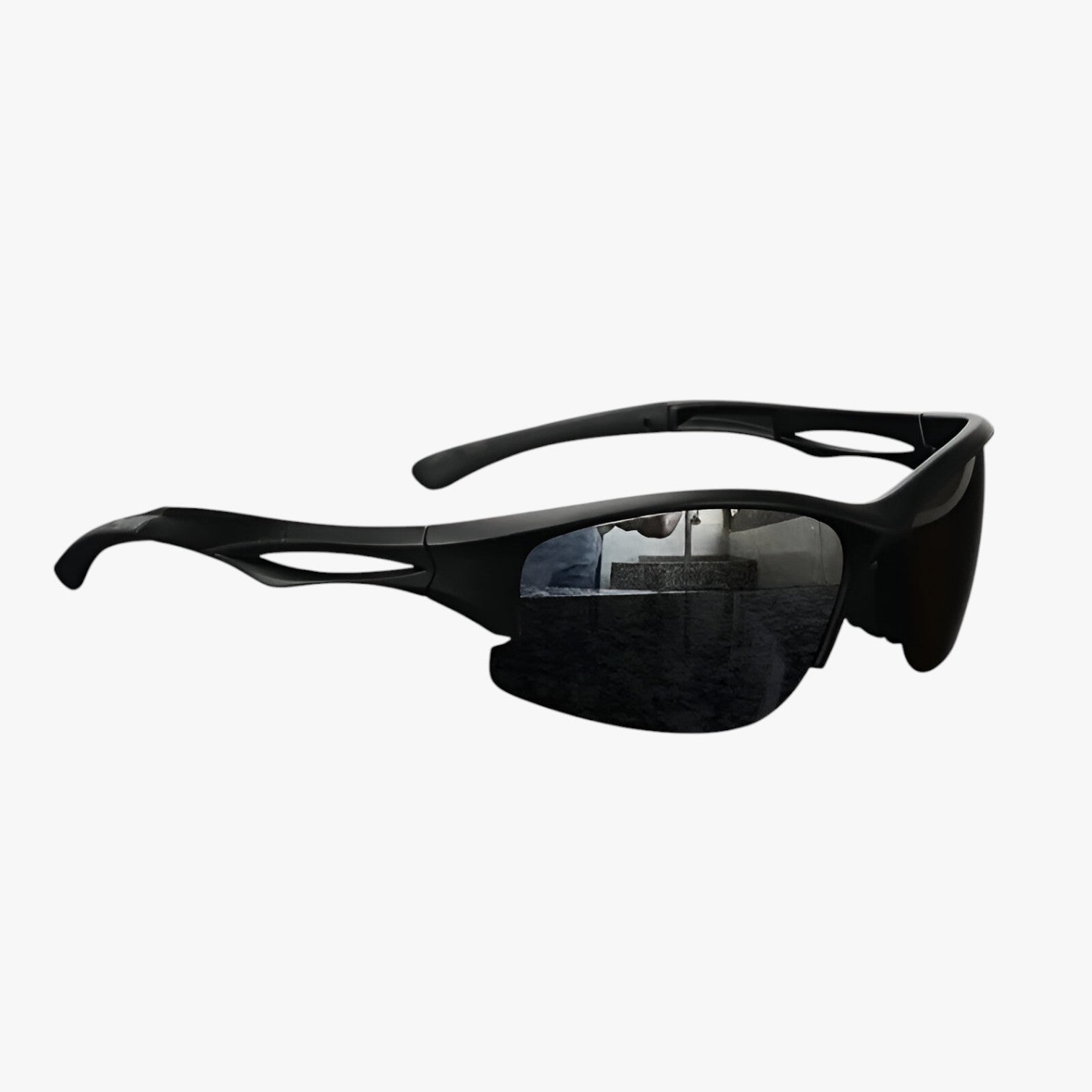 Nestor | Sportiv Halvramme Solbrille - Polariseret & Farverig Syn - Sort - other - {{ product_tags }