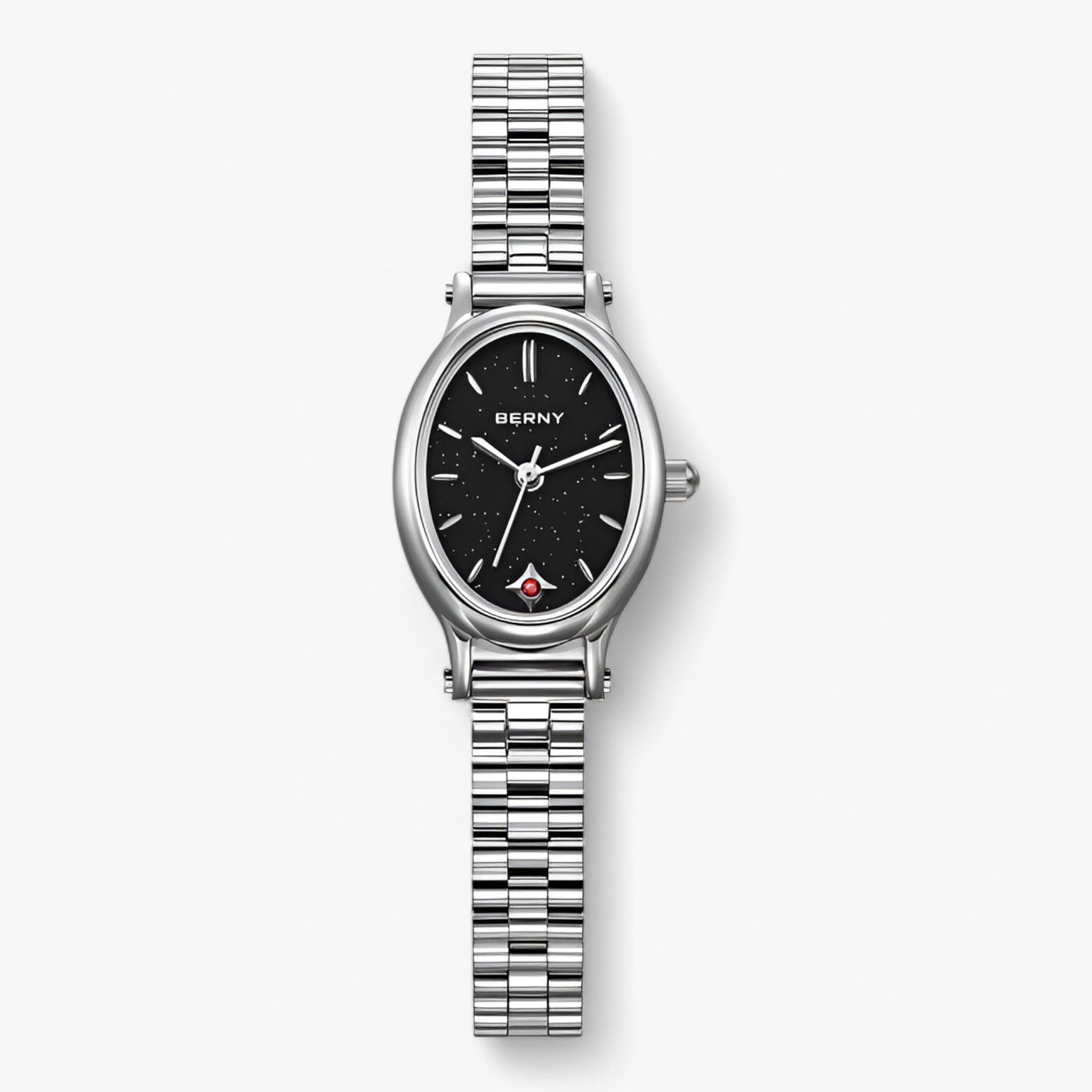 Ruby | Minimalistisk ovalt armbåndsur - Sort - watches - {{ product_tags }