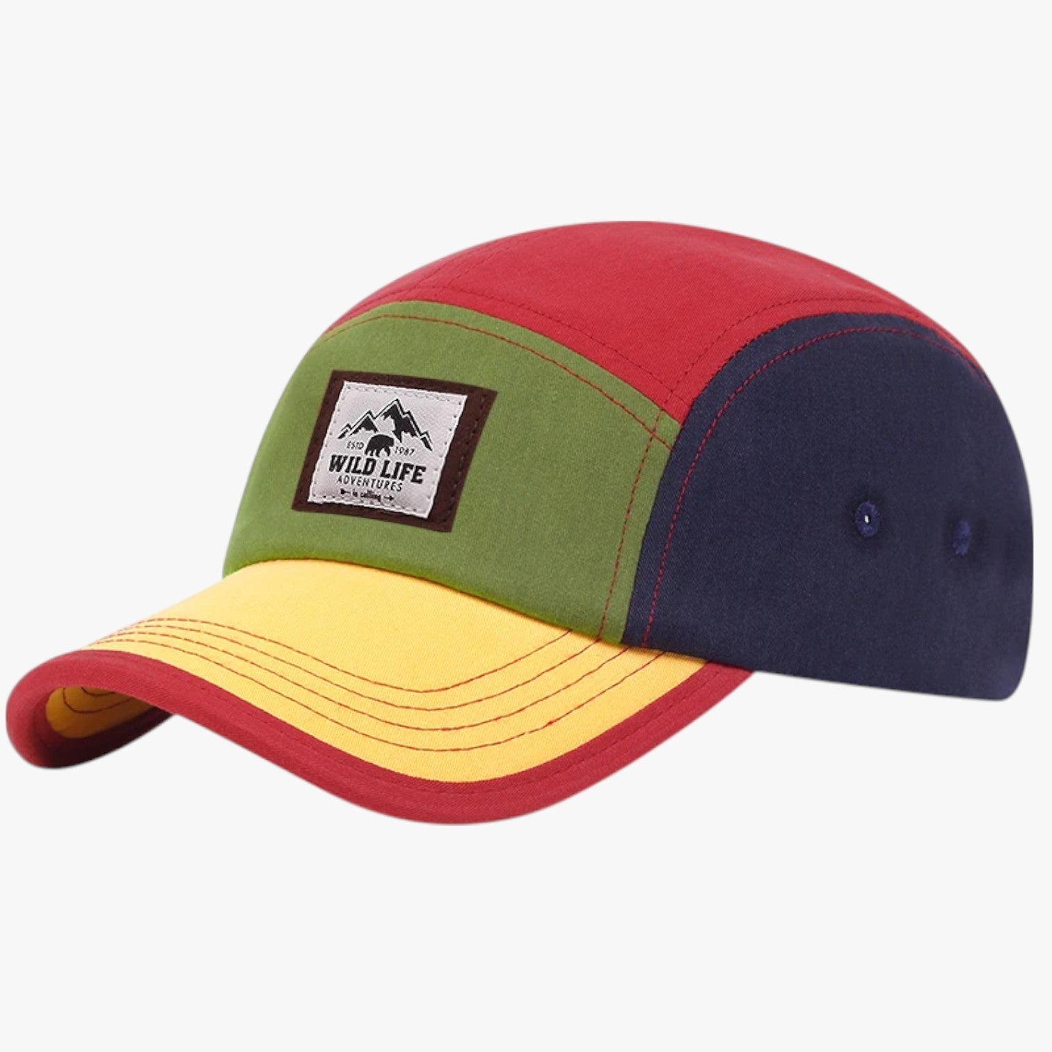 Brixton | Unisex vintage-hat med 5 paneler - Rød Justerbar - Brixton | Unisex vintage-hat med 5 paneler - €25 - {{ product_tags }