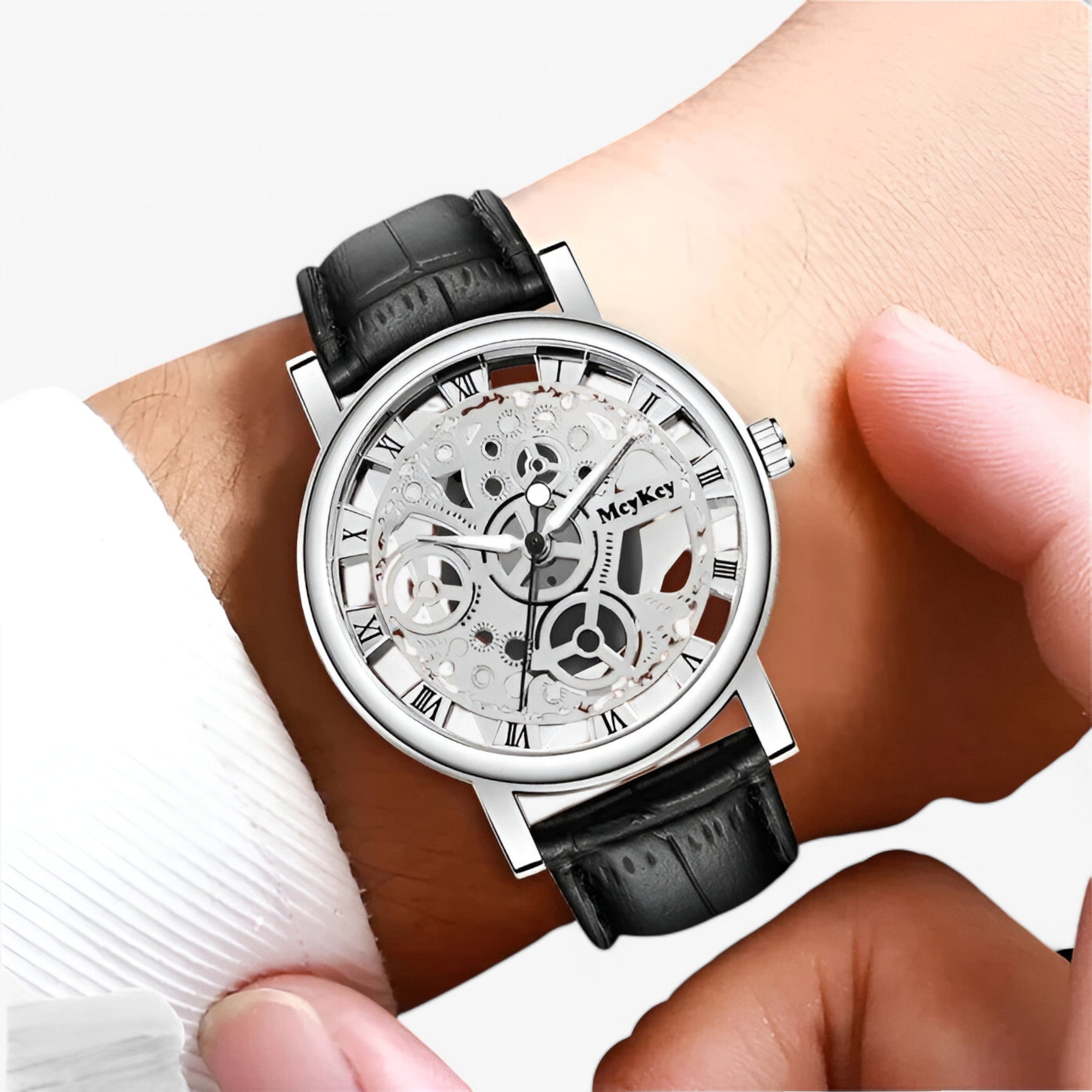 Leo | Quartz ur med perforeret rem - - watches - {{ product_tags }