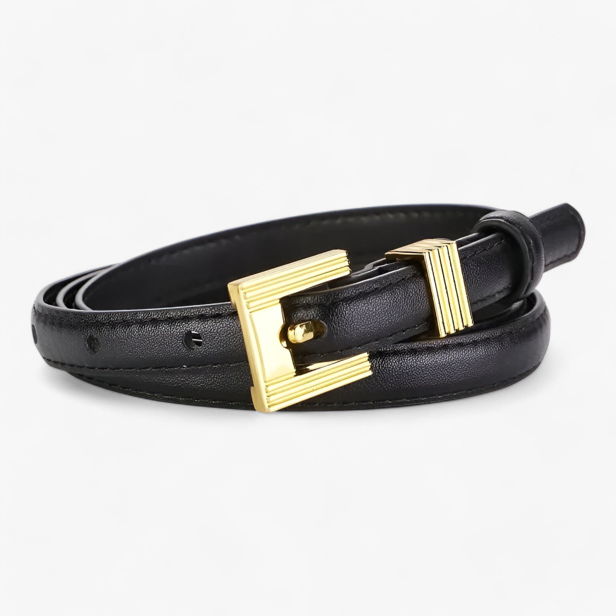 Clea | Dunne læderbælte - Let og komfortabel - Sort 100cm - women's fashion - {{ product_tags }