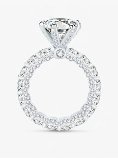 Rafaela | Moissanit Forlovelsesring – S925 Sølv med Skjult Halo