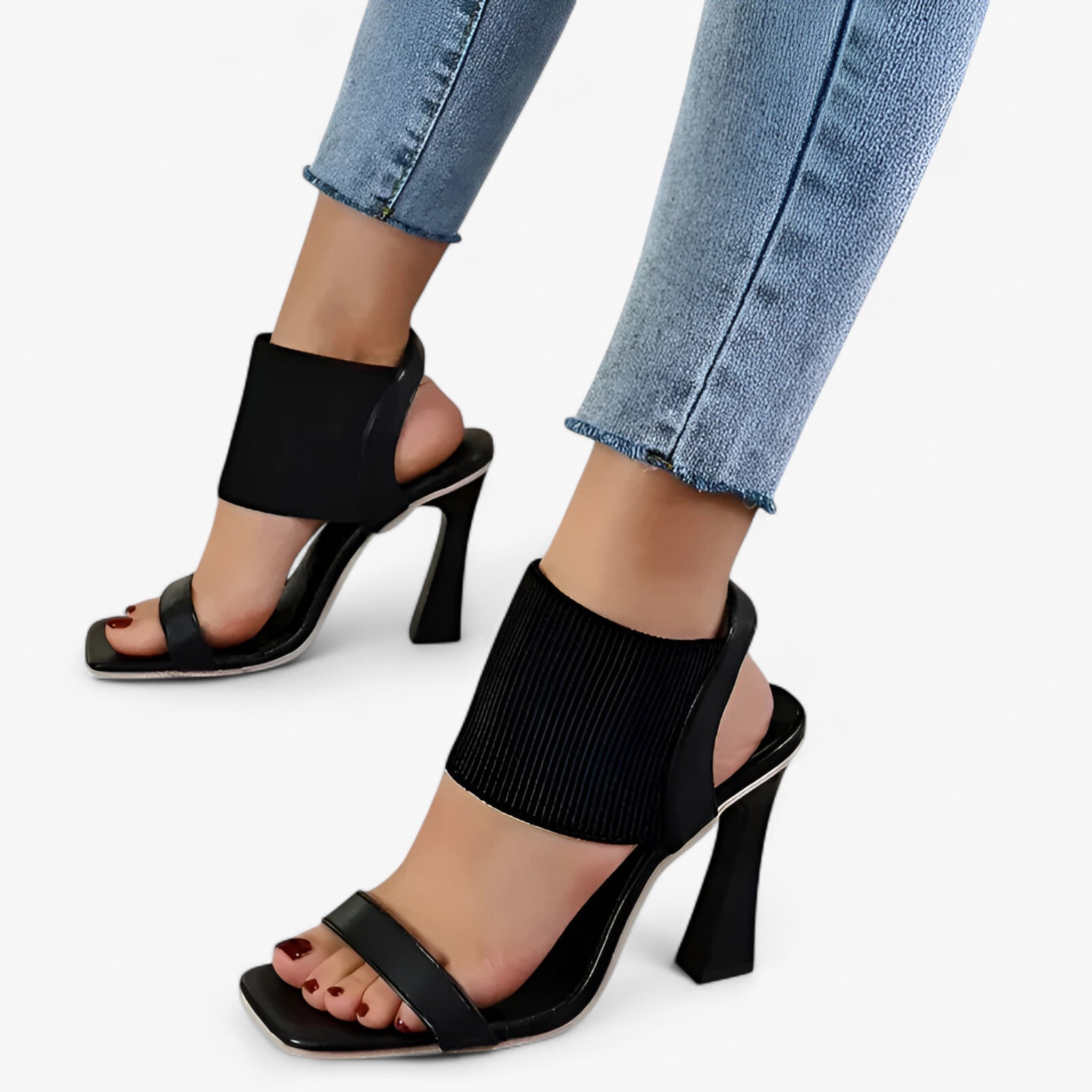 Clea | Sandaler med firkantet tå - Sofistikerede og elegante - - women's fashion - {{ product_tags }
