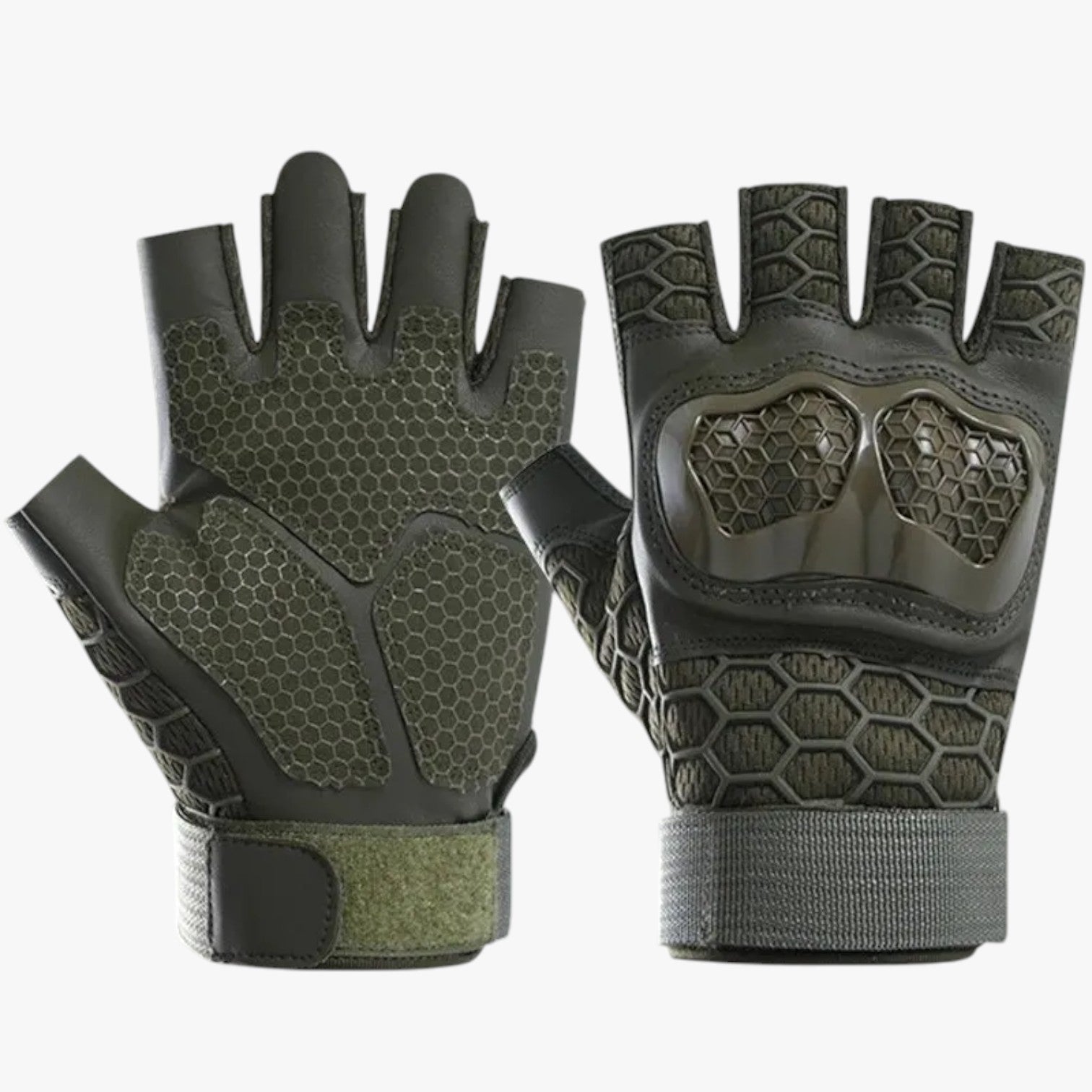 Zayne | Taktiske halvhandsker mod slipsikring og slidstærke - Kampgrøn - Zayne | Taktiske halvhandsker mod slipsikring og slidstærke - €25 - {{ product_tags }