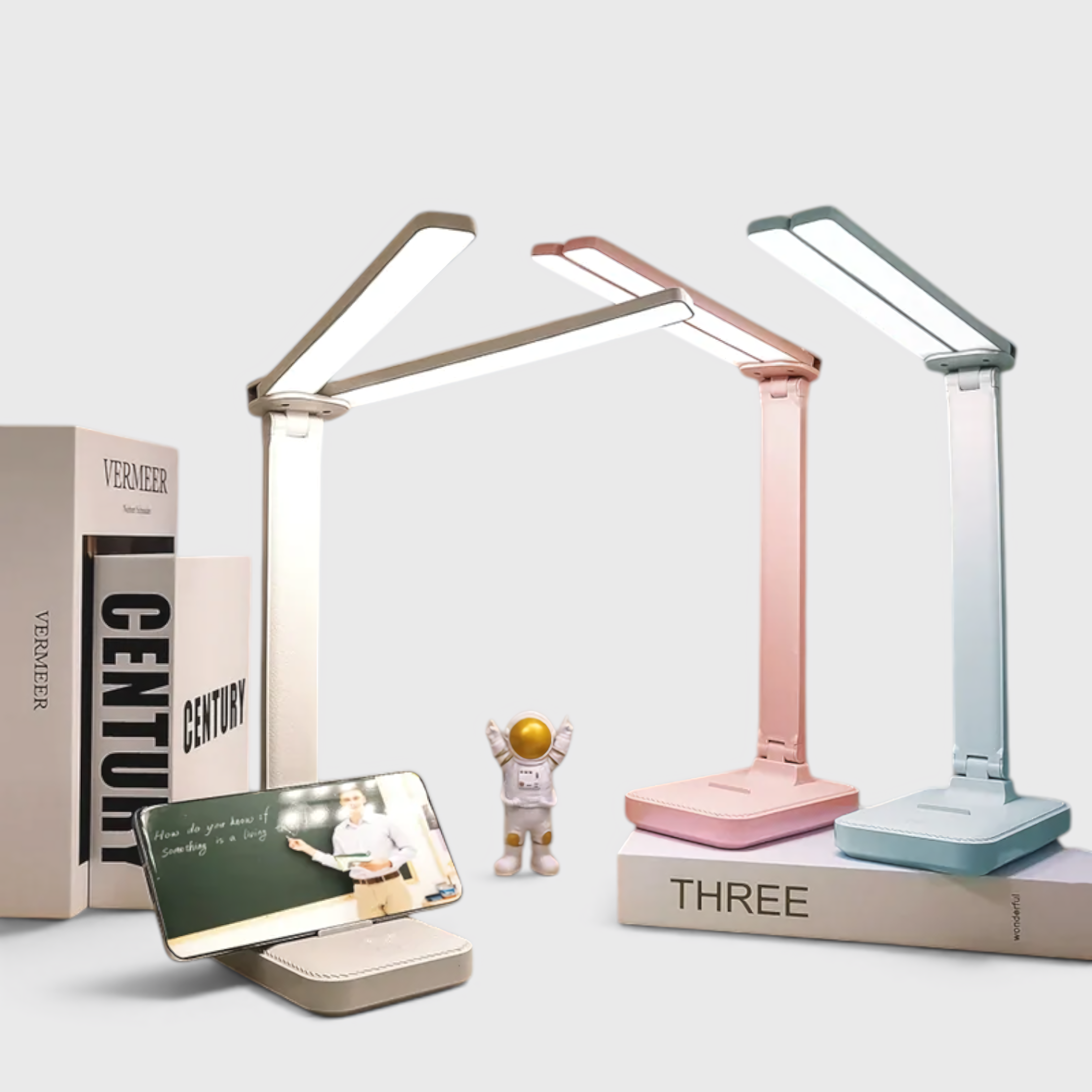 Trådløs LED Skrivebordslampe - Genopladelig, dæmpbar, foldbar ABS - - HL – Lighting – Indoor – Table Lamps - {{ product_tags }