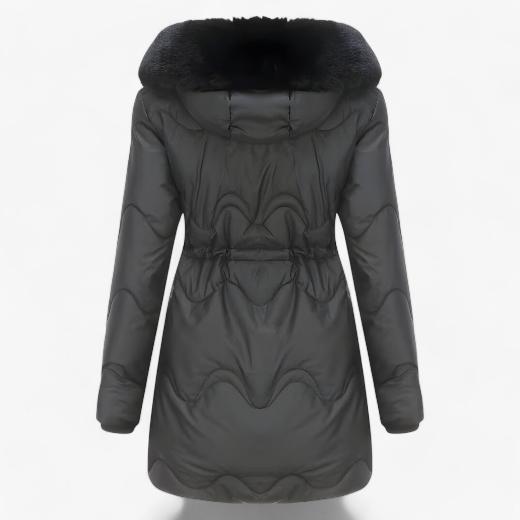 Aira | Vinterdunjakke - med hætte og tyk pels for maksimal varme - Sort - winter - {{ product_tags }