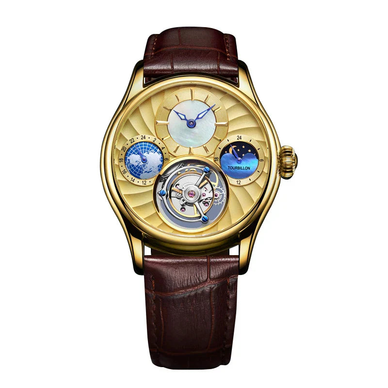 Helio | Tourbillon luksus mekanisk ur - Guld - watches - {{ product_tags }