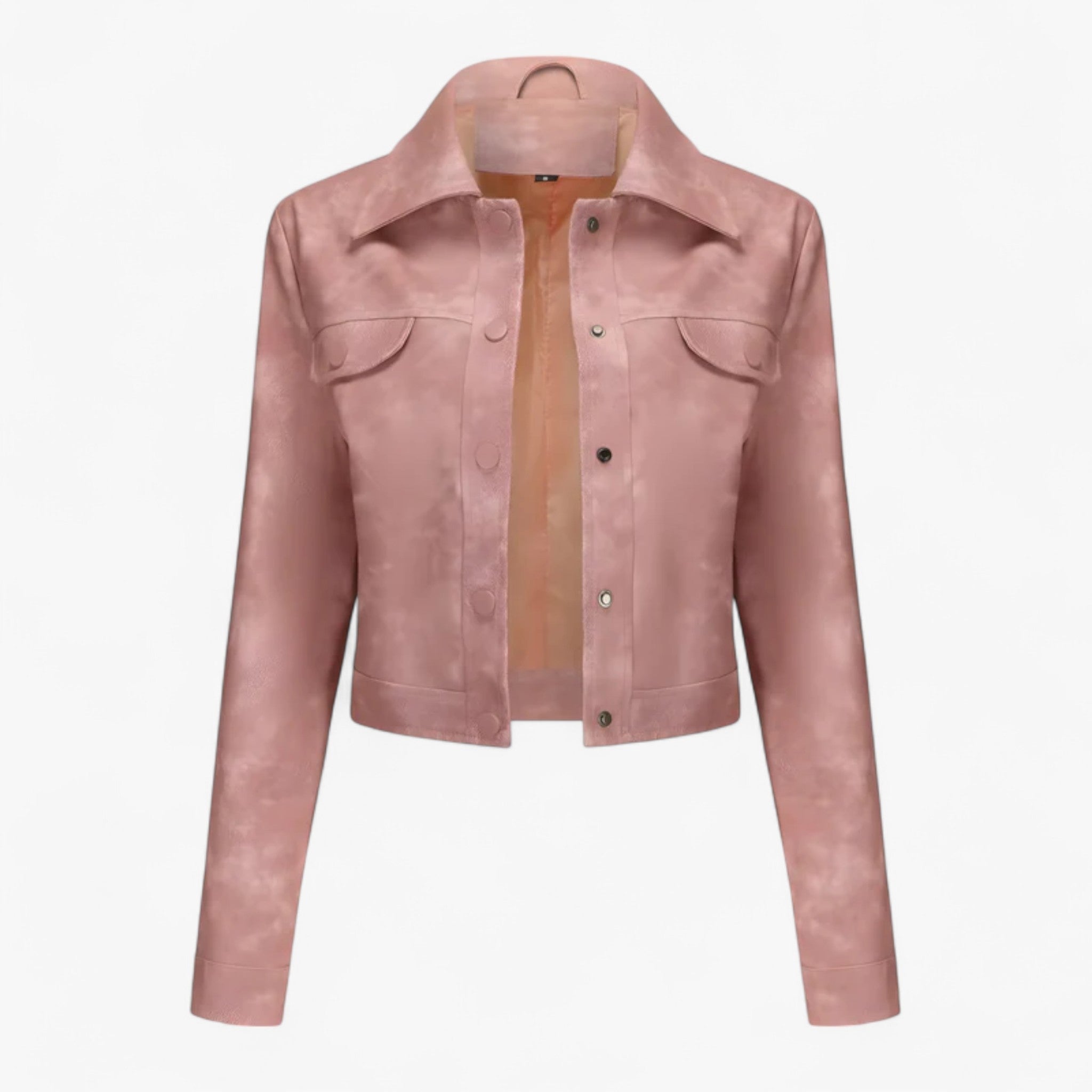 Elma | Smal læderjakke til kvinder - Rose - Elma | Smal læderjakke til kvinder- €25 - {{ product_tags }