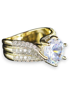 Gisele | Elegante Crystal Glow: Luksus vielsesring til kvinder