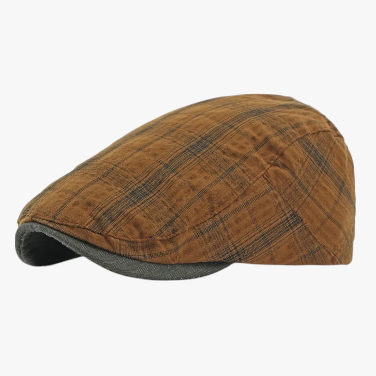 Sevyn | Tartan Retro Kasket i Bomuld - kaffe - Sevyn | Tartan Retro Kasket i Bomuld - €25 - {{ product_tags }
