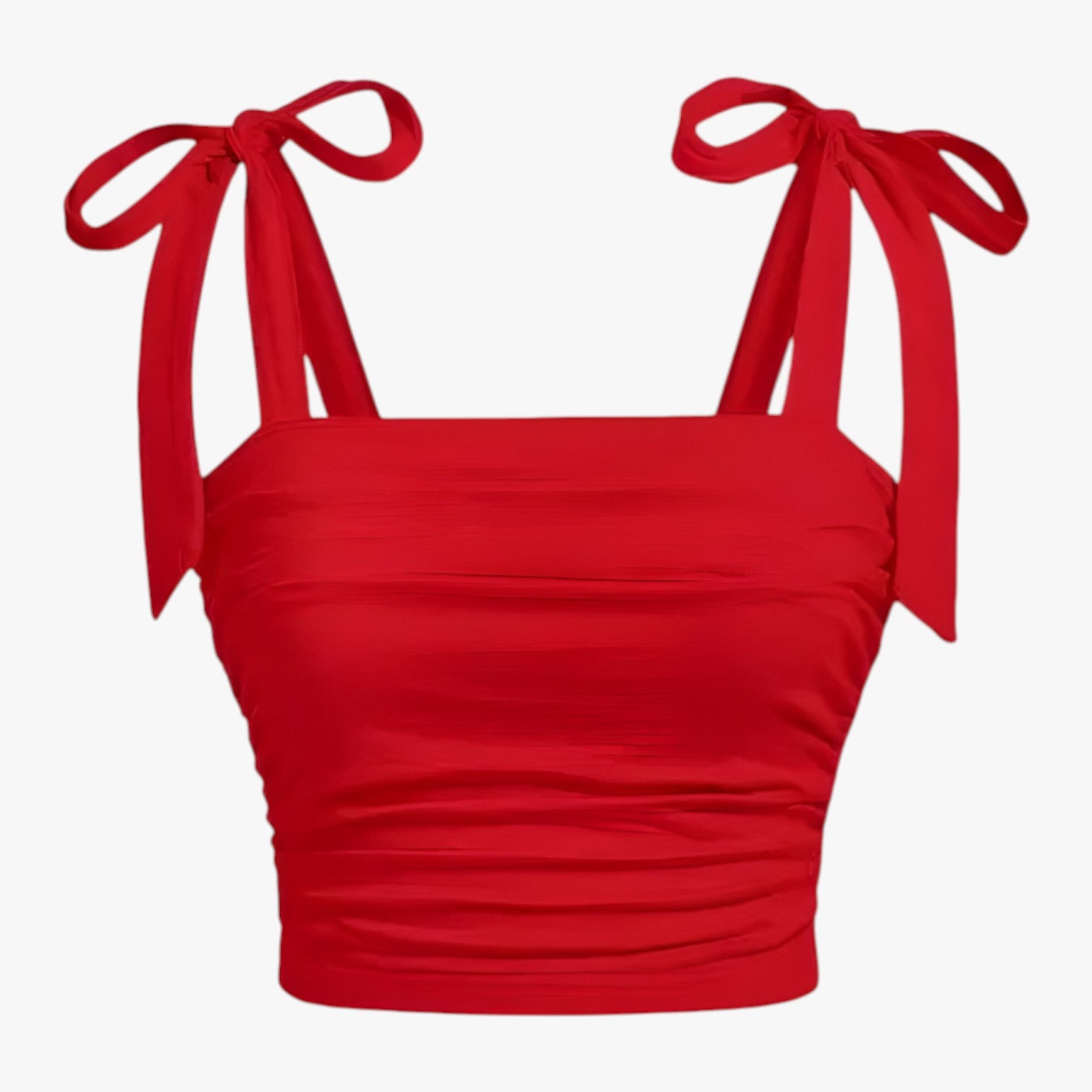 Talia | Rosa rygfri cami crop top - Rød - Talia | Rosa rygfri cami crop top - €25 - {{ product_tags }