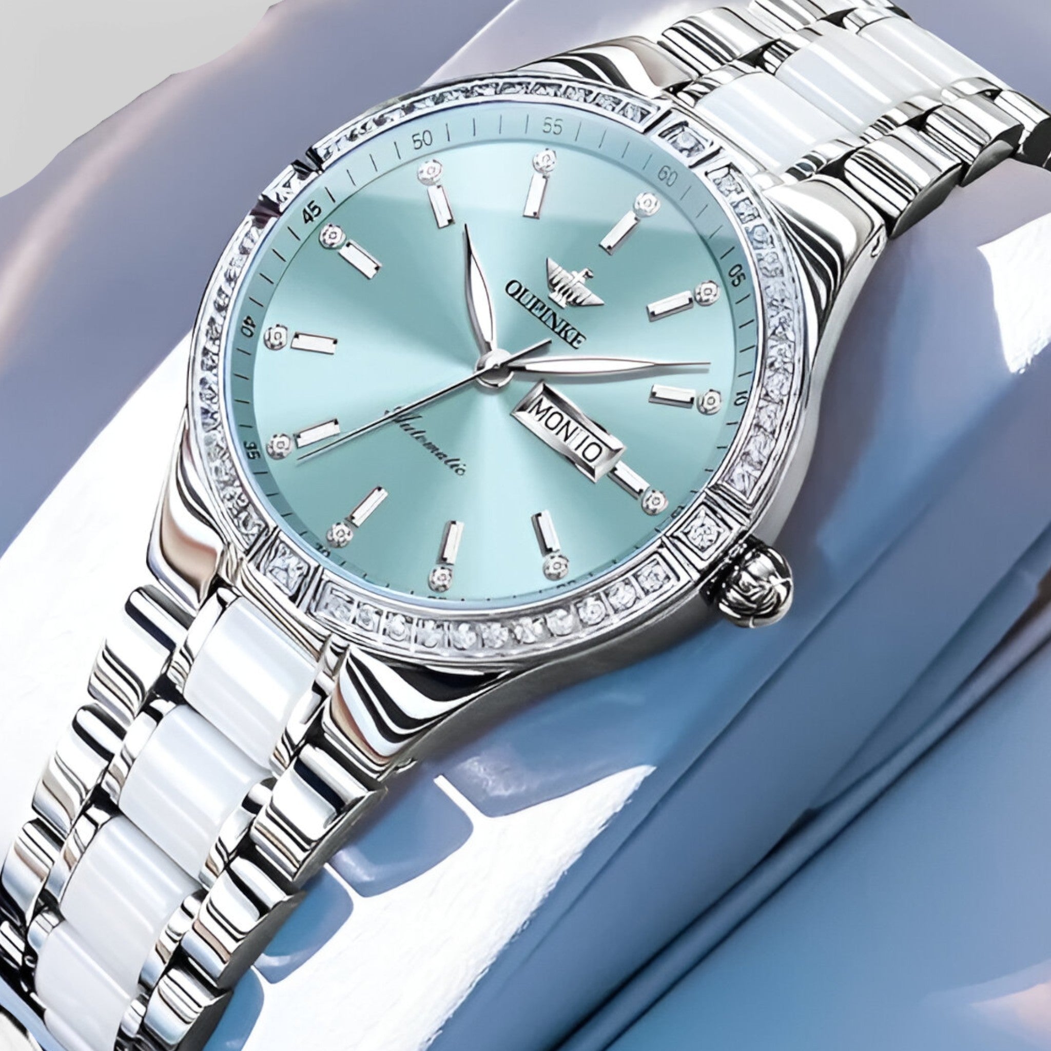 Amara | Luksus automatisk dameur med mekanisk urværk - Blå himmel - watches - {{ product_tags }