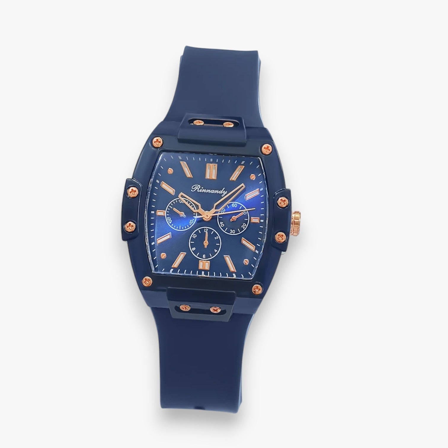 Kiera | Luksuriøst og komfortabelt damesur med silikonearmbånd - Blå - watches - {{ product_tags }