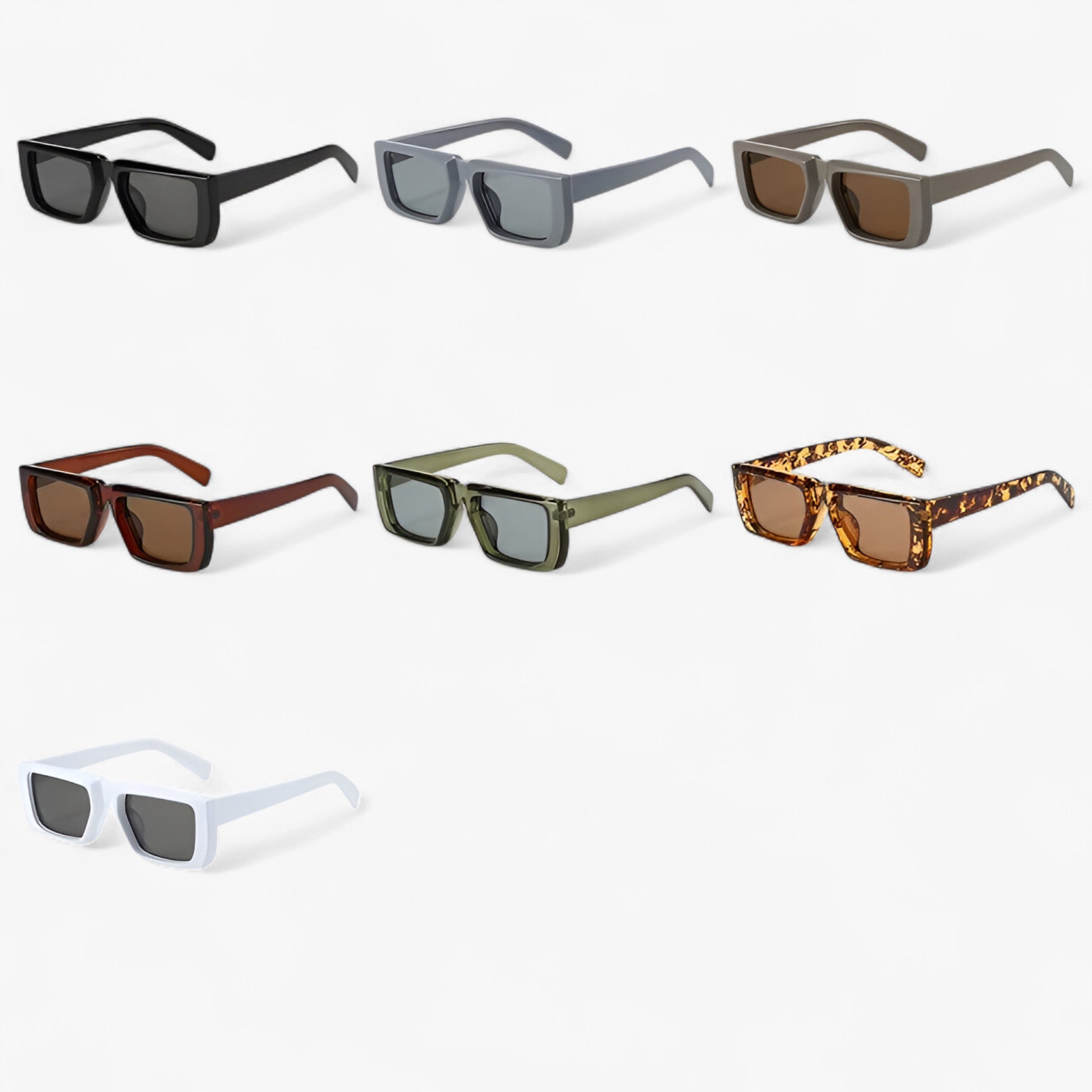 Luca | Y2K Designer Solbrille med Firkantet Stel Unisex - - Luca | Y2K Designer Solbrille med Firkantet Stel Unisex- €25 - {{ product_tags }