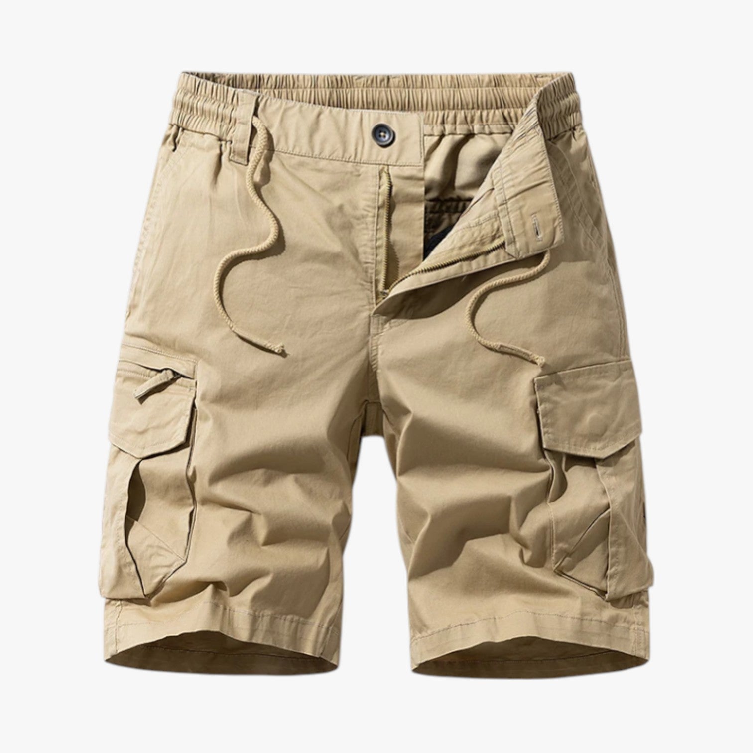 Russel | Bermuda Cargo til mænd - Sommertæt komfort med praktiske lommer - Khaki - Russel | Bermuda Cargo til mænd - Sommertæt komfort med praktiske lommer - €25 - {{ product_tags }