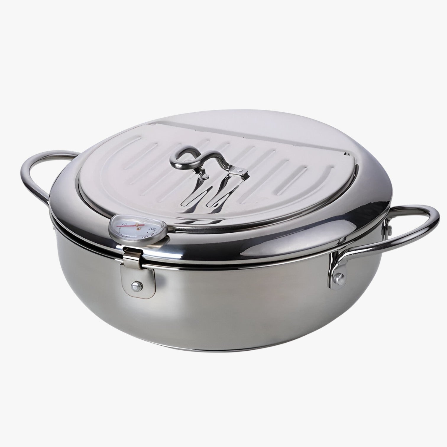 Brady | Frituregryde i rustfrit stål – Præcisionsmadlavning med indbygget termometer - Sølv - Brady | Frituregryde i rustfrit stål – Præcisionsmadlavning med indbygget termometer- €25 - {{ product_tags }