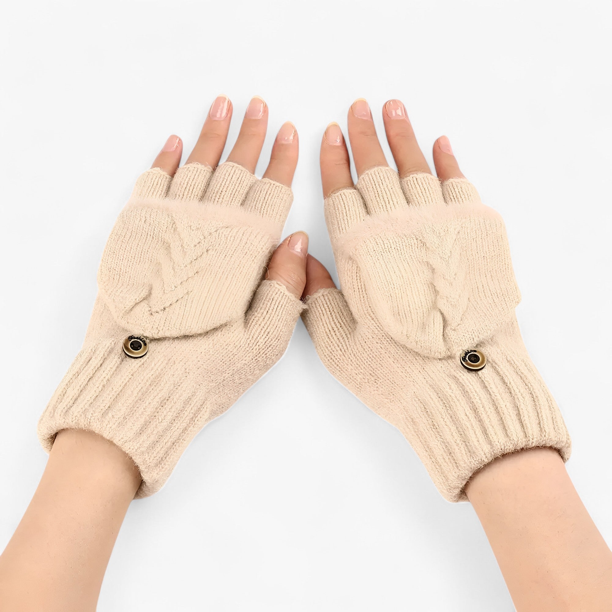 Harper | Dicka omvikta strikkede handsker til damer - til koldt vejr - - winter - {{ product_tags }