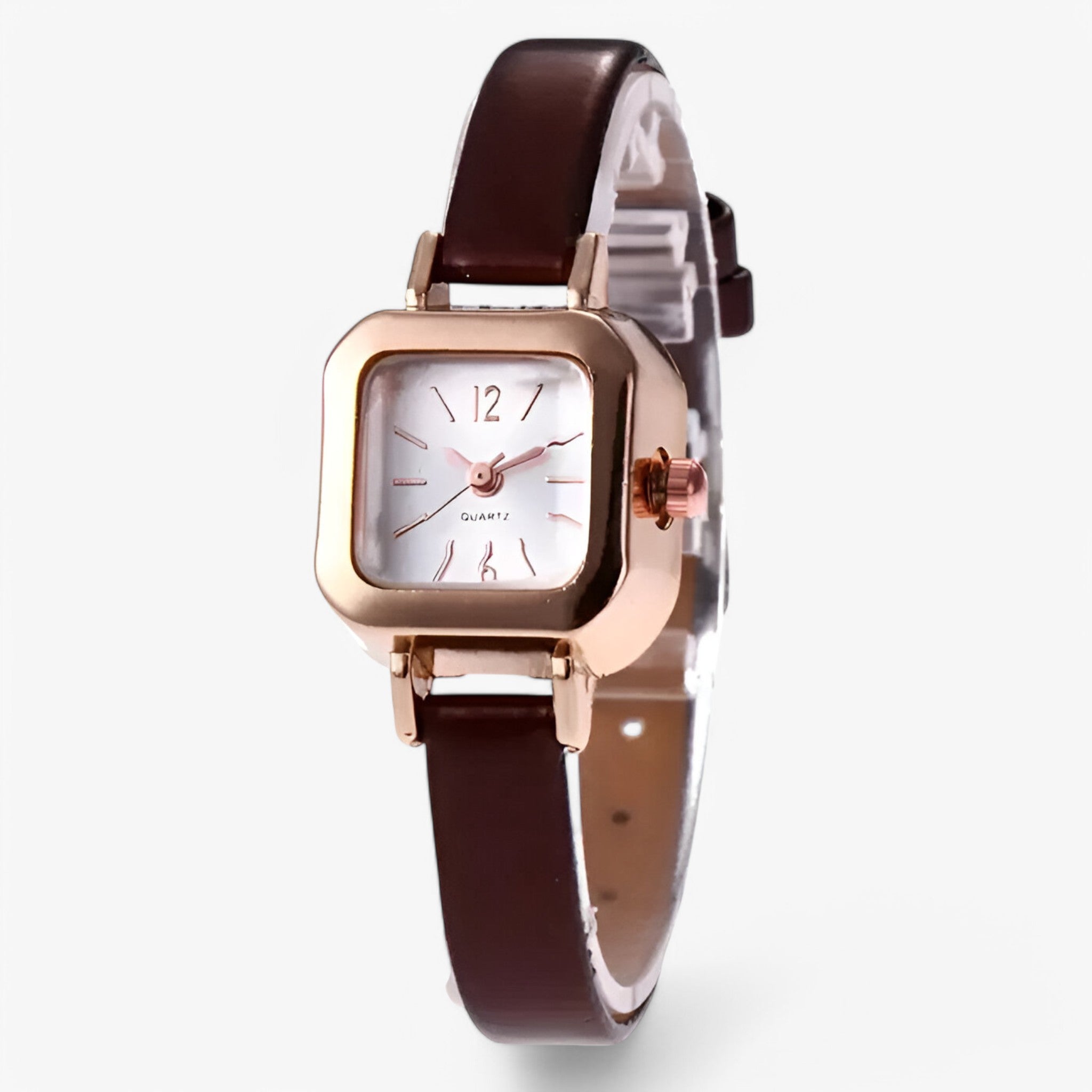 Portia | Elegant vintage læderur - Brun - watches - {{ product_tags }