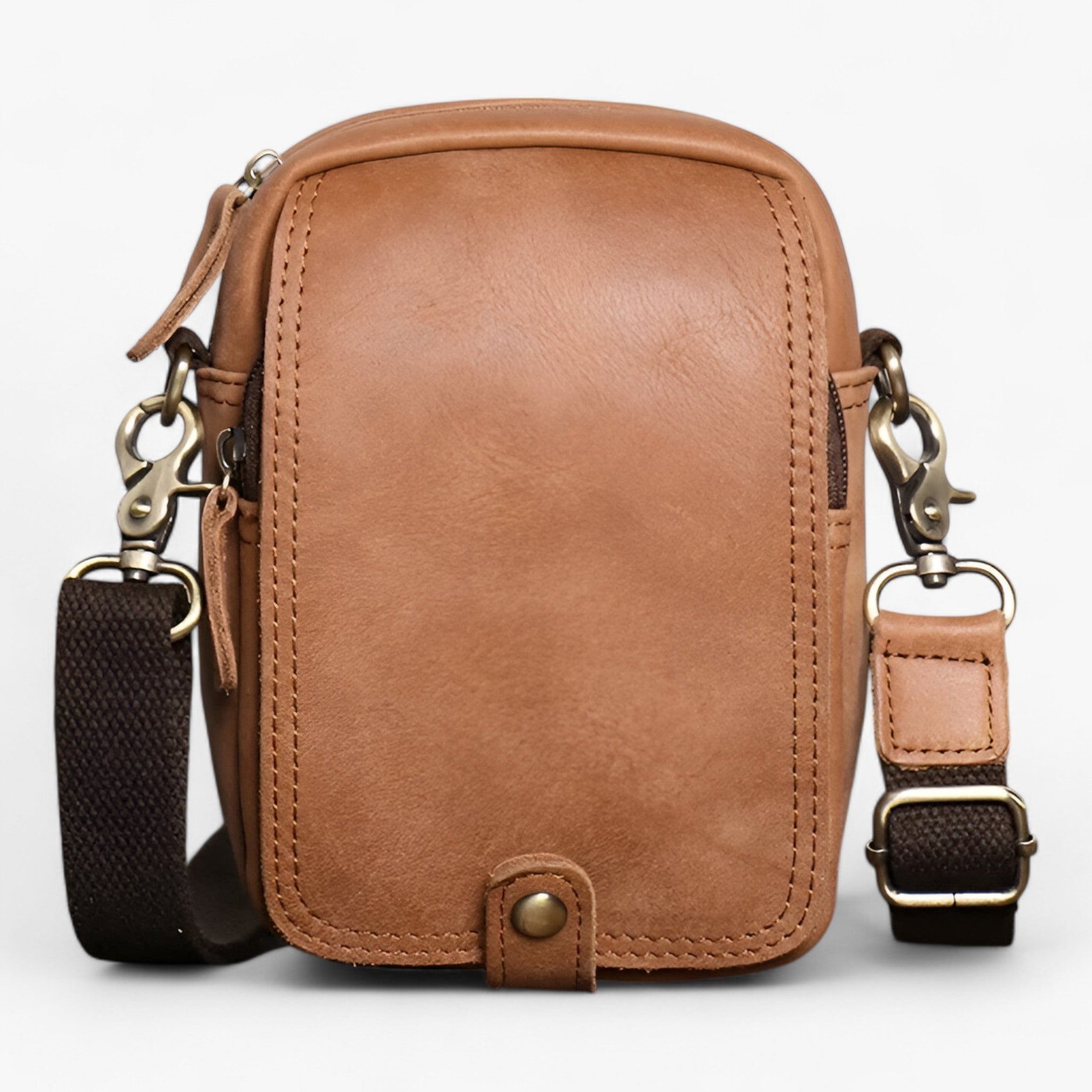 Henry | Retro tas af okselæder - Letvægts og praktisk - Brun - bags - {{ product_tags }