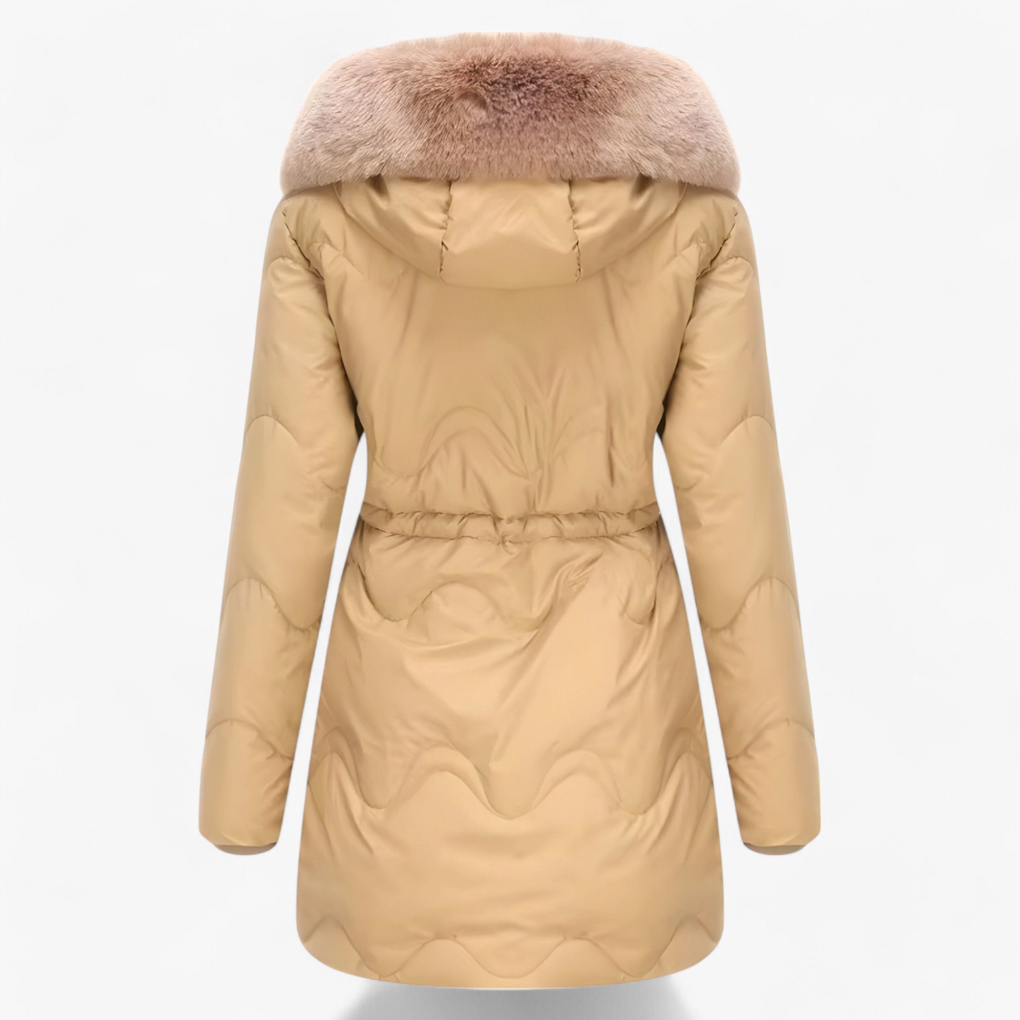 Aira | Vinterdunjakke - med hætte og tyk pels for maksimal varme - Kaki - winter - {{ product_tags }