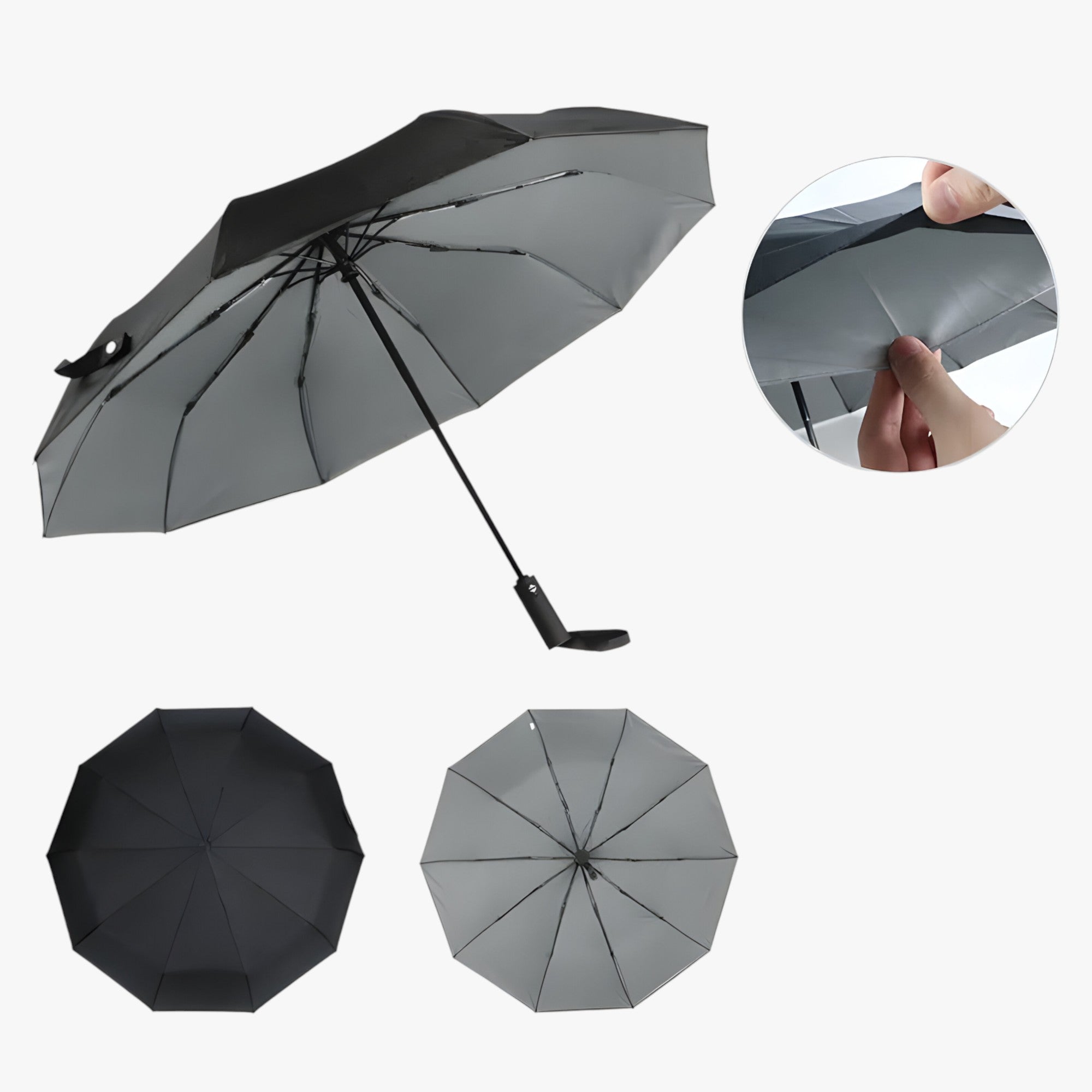 Foldbar | Vindbeskyttende parasol - Stort og holdbart til alle vejrforsikringer - Grå - house & garden - {{ product_tags }