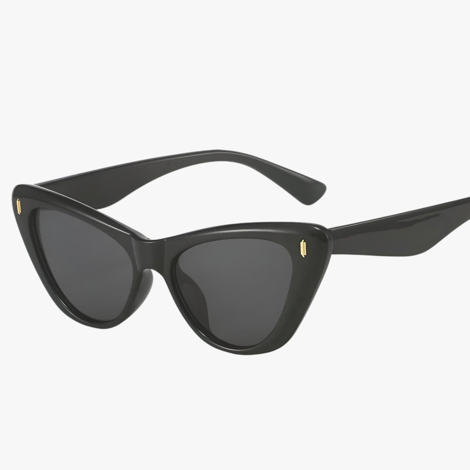 Kamila | Vintage Chic - Ovale Cat-Eye solbrille til UV-beskyttelse - Zwart grijs MULTI - women's fashion - {{ product_tags }