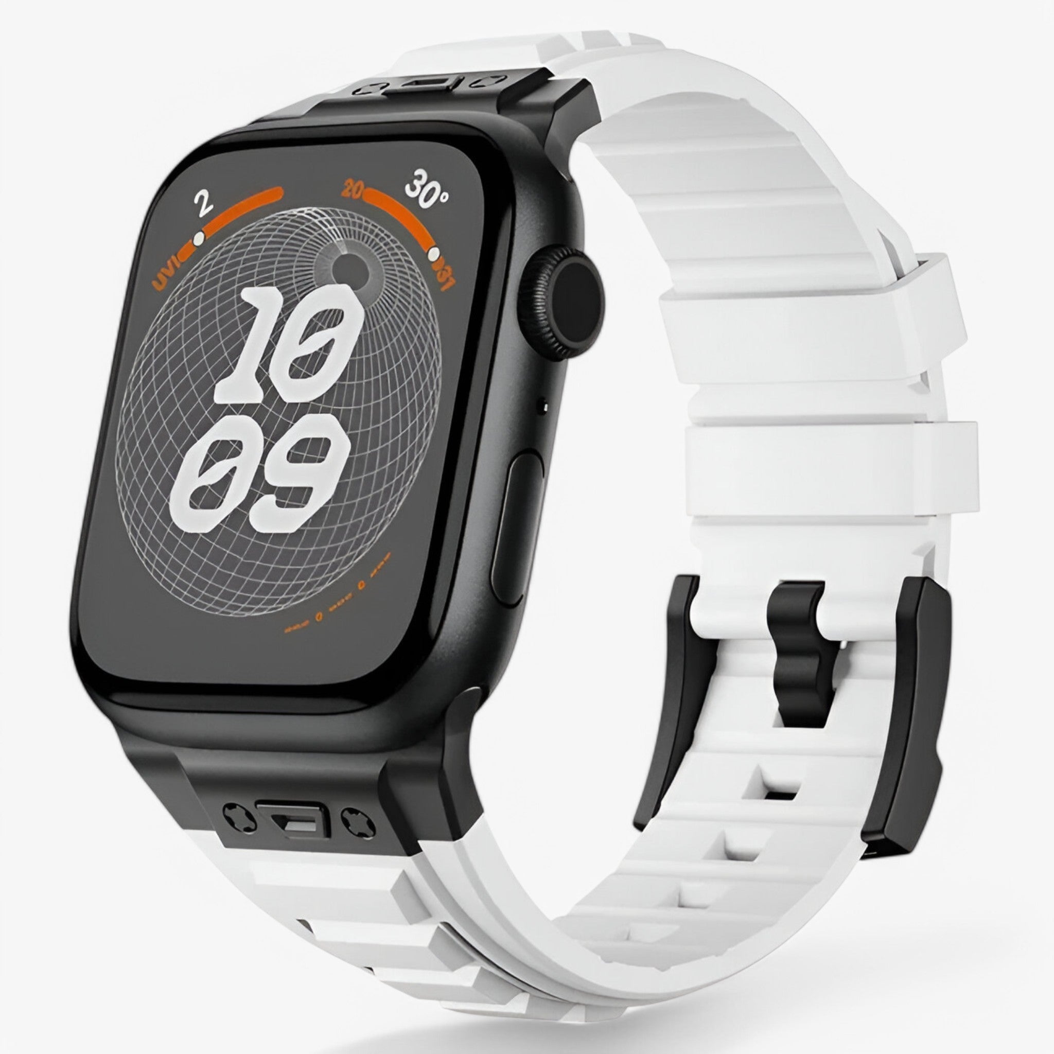 Alex | Silikone sportsbånd til Apple Watch - sort og hvid - watches - {{ product_tags }