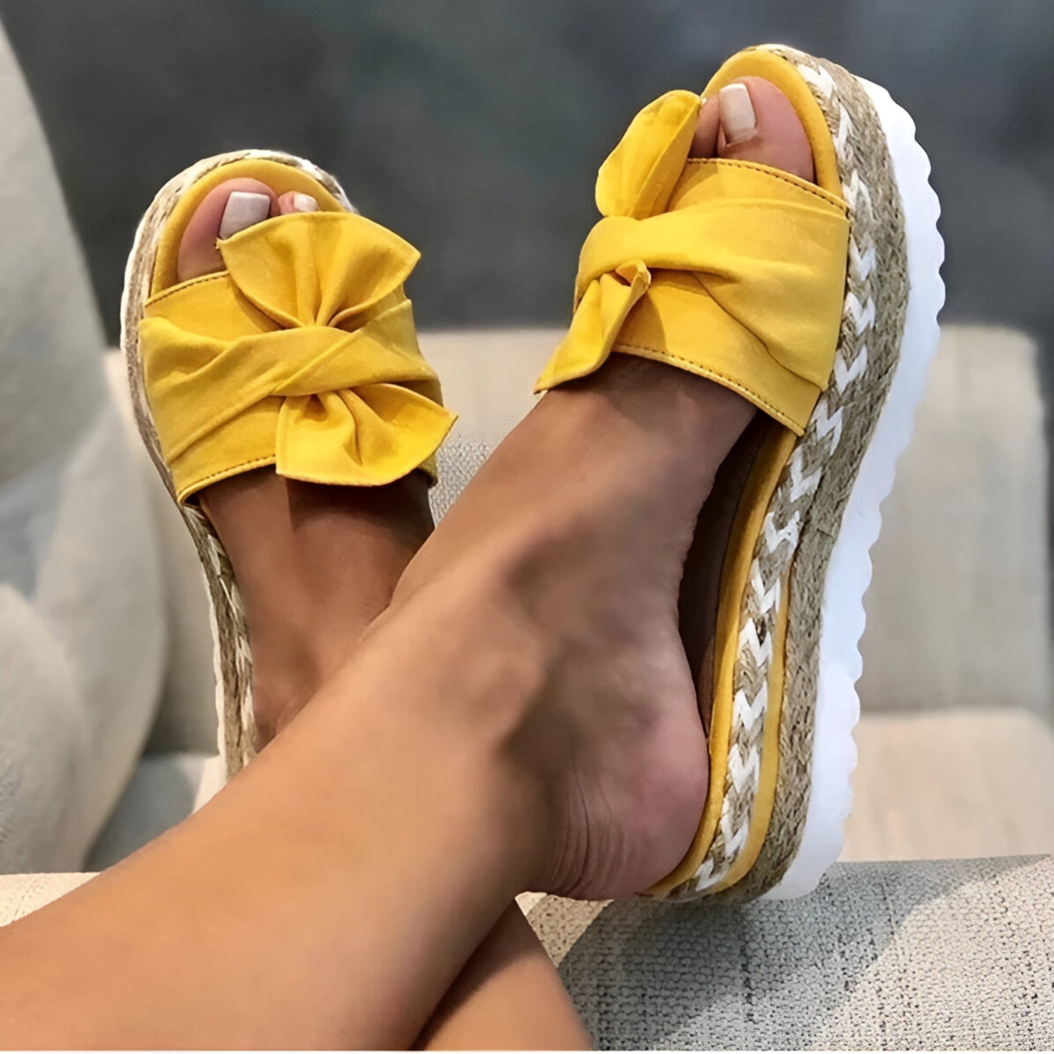 Sarah - Pastelfarvede sandaler til kvinder - Gul - women's fashion - {{ product_tags }