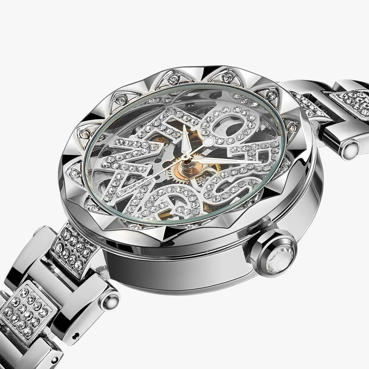 Ana | Luksus Kvinders Ur 2025 Mekanisk Elegance i Stål og Diamanter 3D - - watches - {{ product_tags }