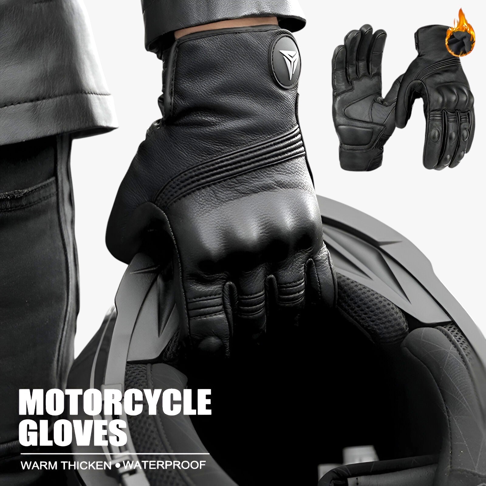 Stærke, varme og vindtætte motorhandsker til vinterbrug - - winter - {{ product_tags }