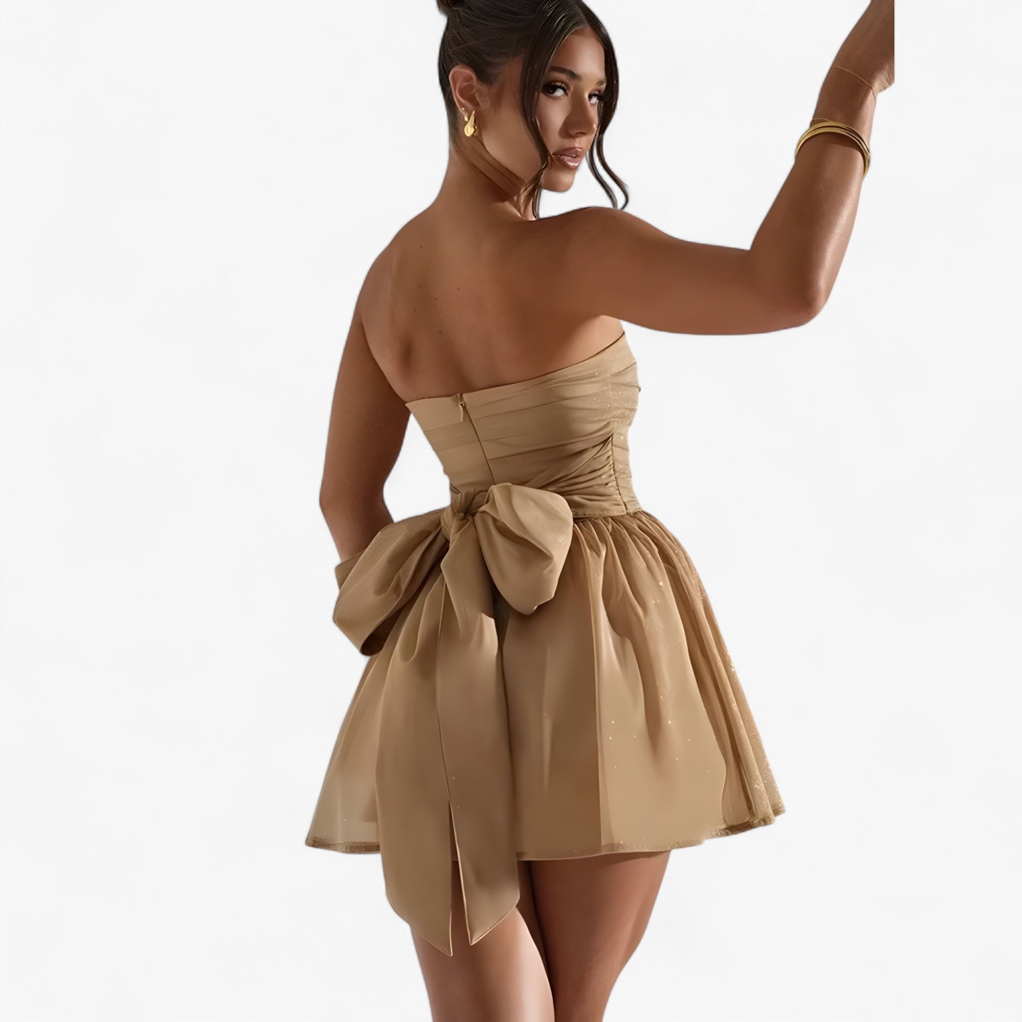 Rayah | Minikjole uden ærmer med glimmer effekt - - women's fashion - {{ product_tags }