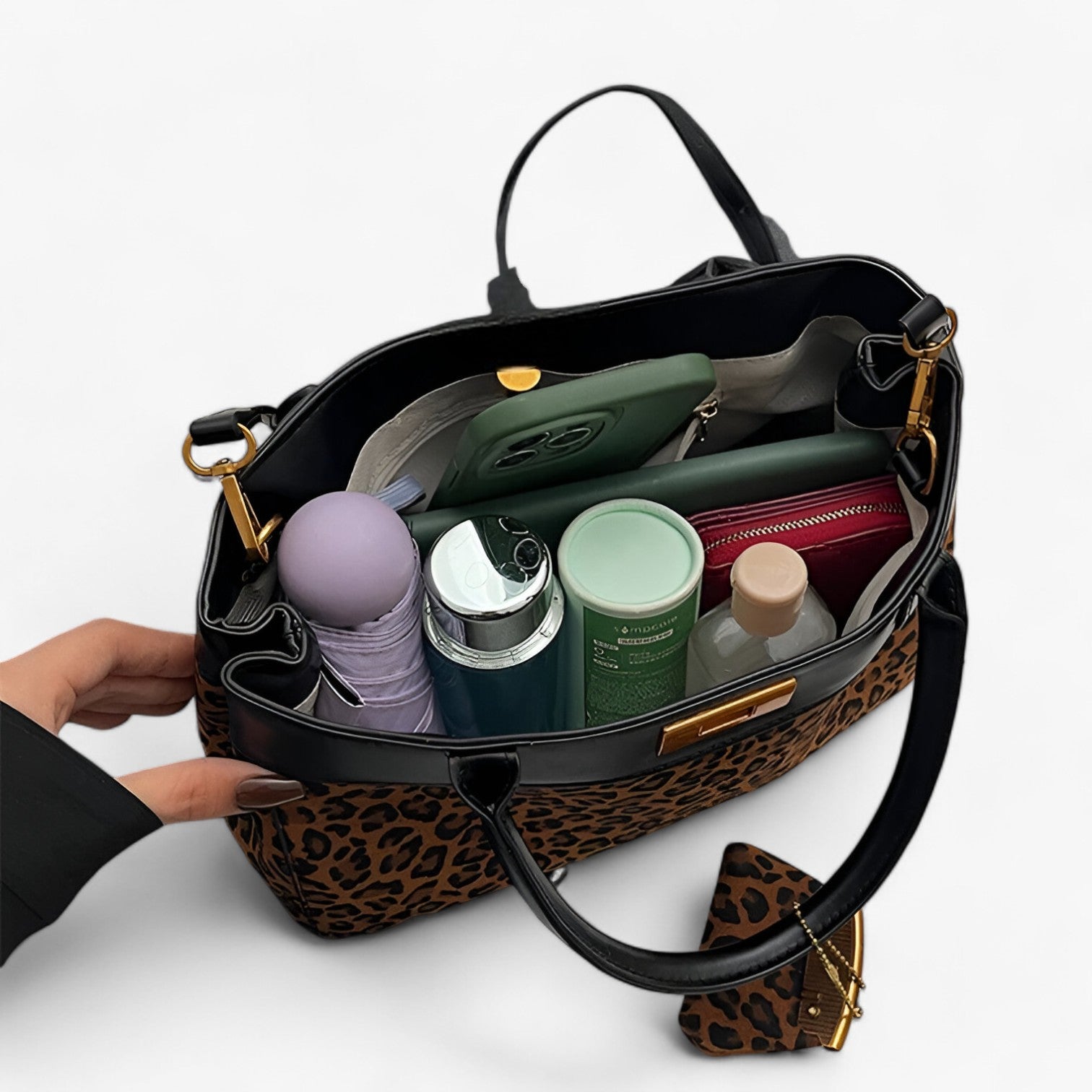 Irina | Stilfuld Leopardprint Tote med Stor Kapacitet - - bags - {{ product_tags }