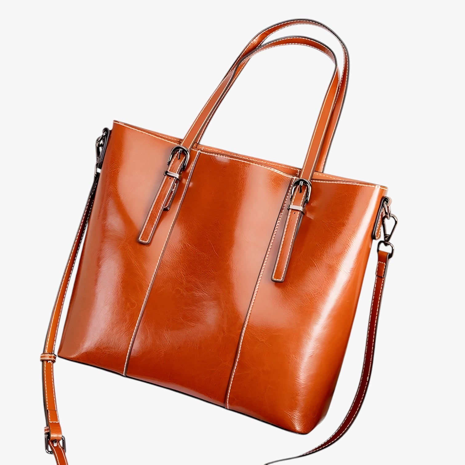 Kayla | Stilfuld lædertaske – Rummelig, komfortabel og perfekt til arbejde - Karamel - bags - {{ product_tags }