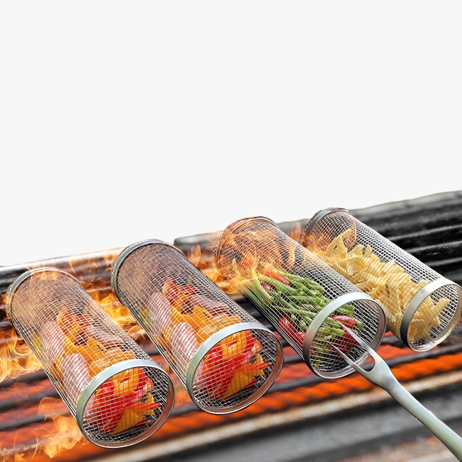 Harmoni | Drejbar BBQ-grillmand – Ensartet madlavning, ingen besvær med at dreje - - house & garden - {{ product_tags }