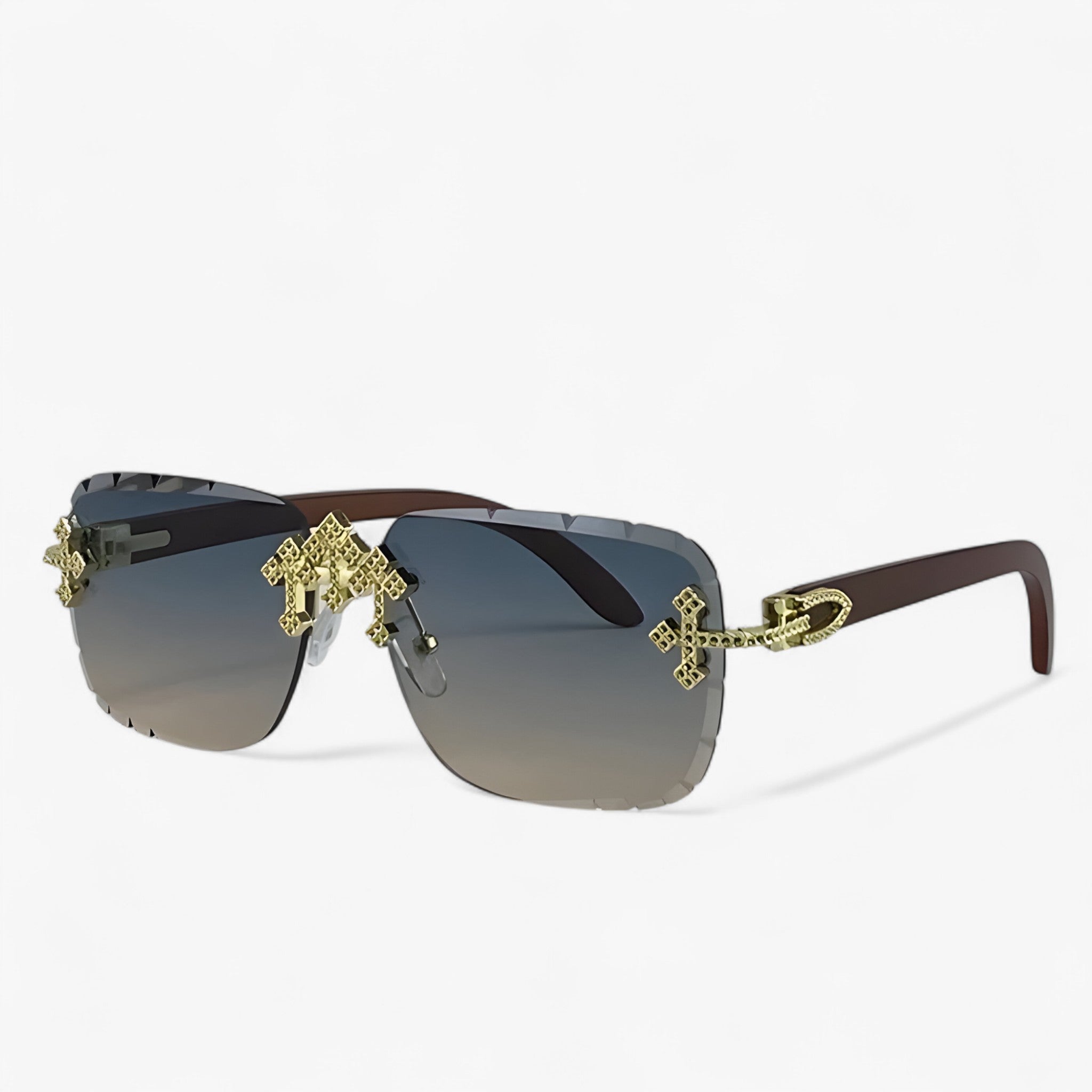 Finn | Steampunk stil uden ramme solbriller - Gråguld - other - {{ product_tags }