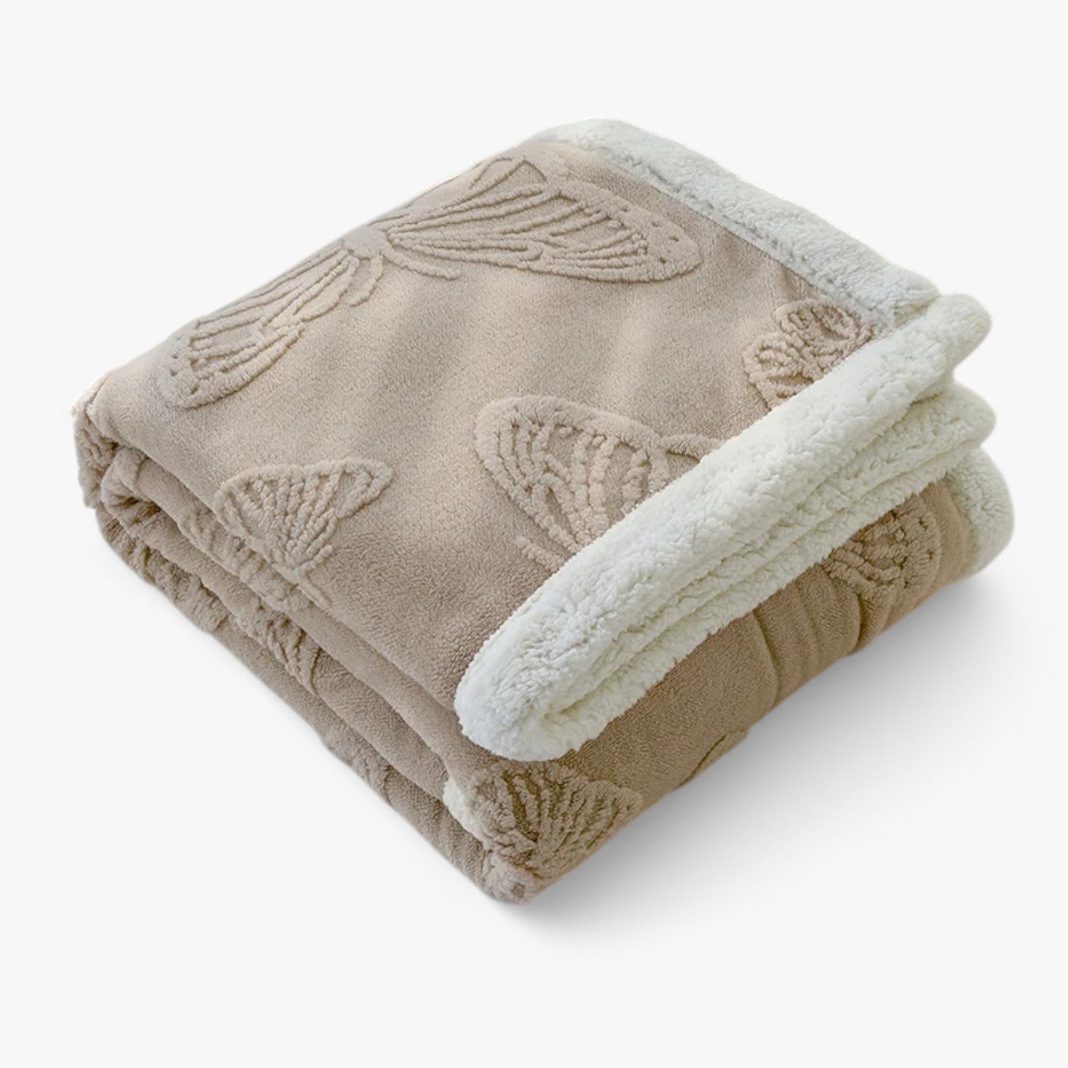 Fenna | Ultrablød koraalfleece tæppe – Varme & komfort - Lys brun - house & garden - {{ product_tags }