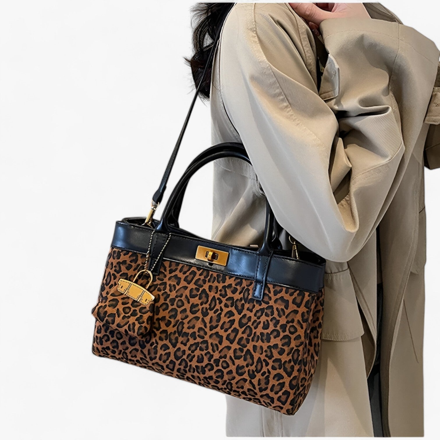 Irina | Stilfuld Leopardprint Tote med Stor Kapacitet - - bags - {{ product_tags }